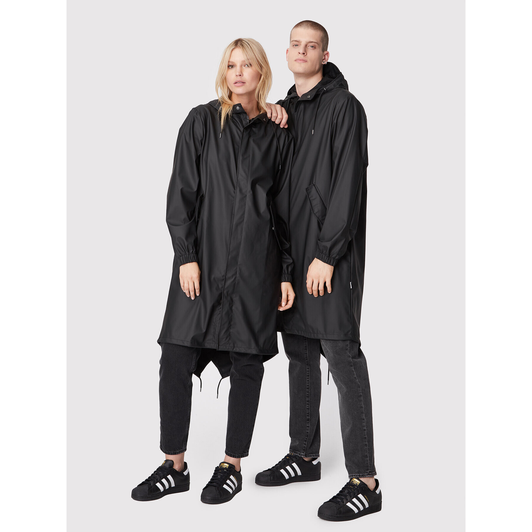 Rains Parka Unisex 18140 Fekete Regular Fit - Pepit.hu