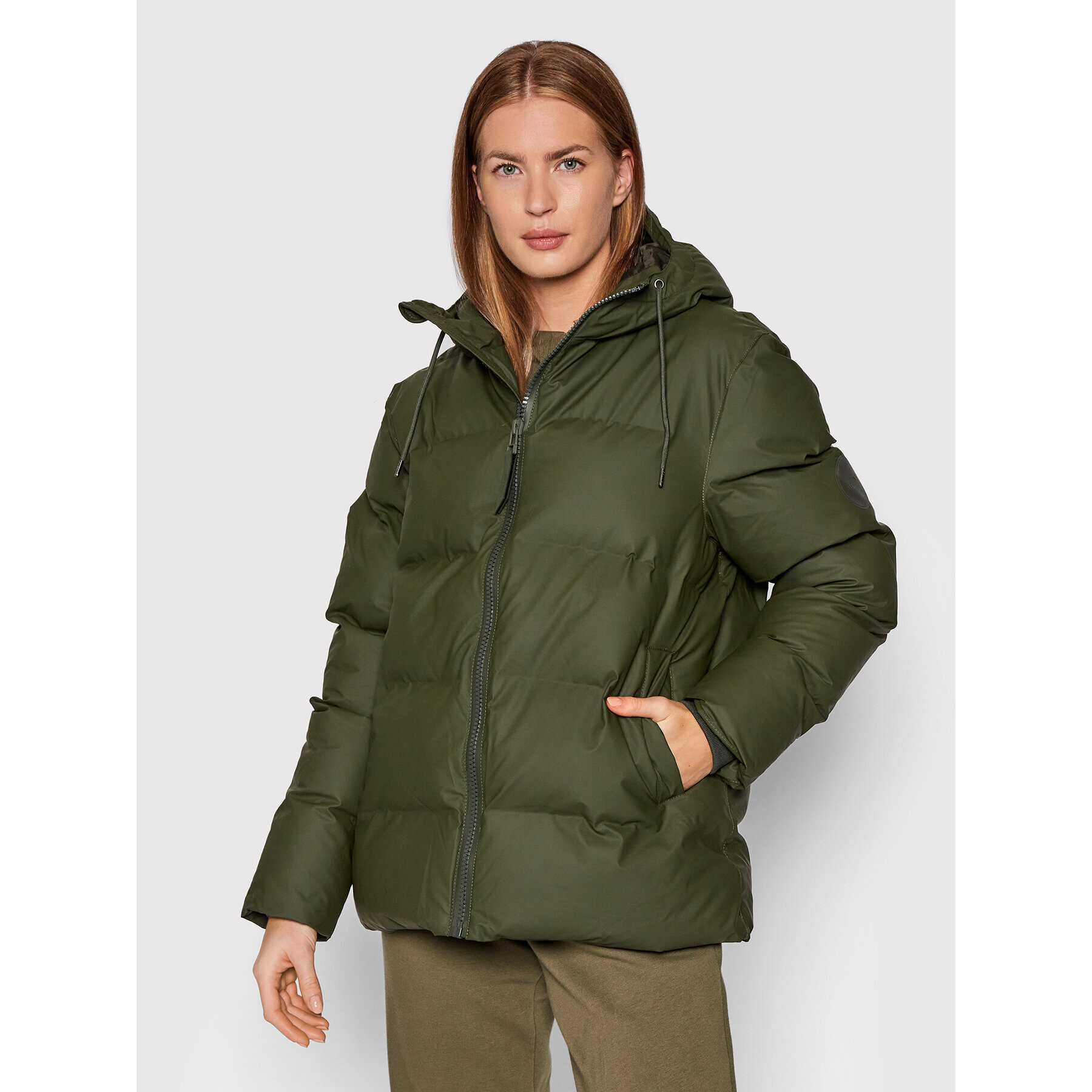 Rains Pehelykabát Unisex 1506 Zöld Regular Fit - Pepit.hu