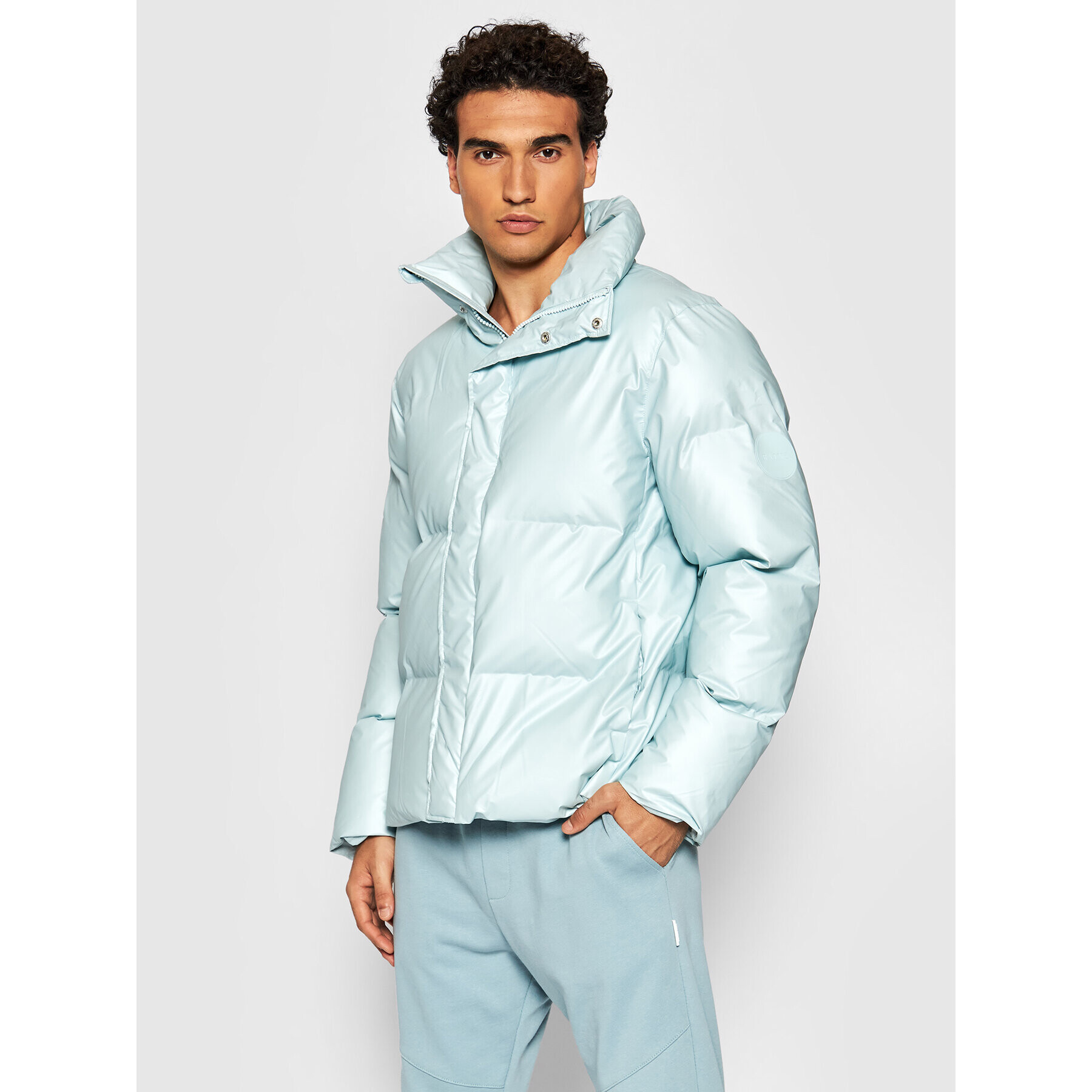 Rains Pehelykabát Unisex 1522 Kék Boxy Fit - Pepit.hu