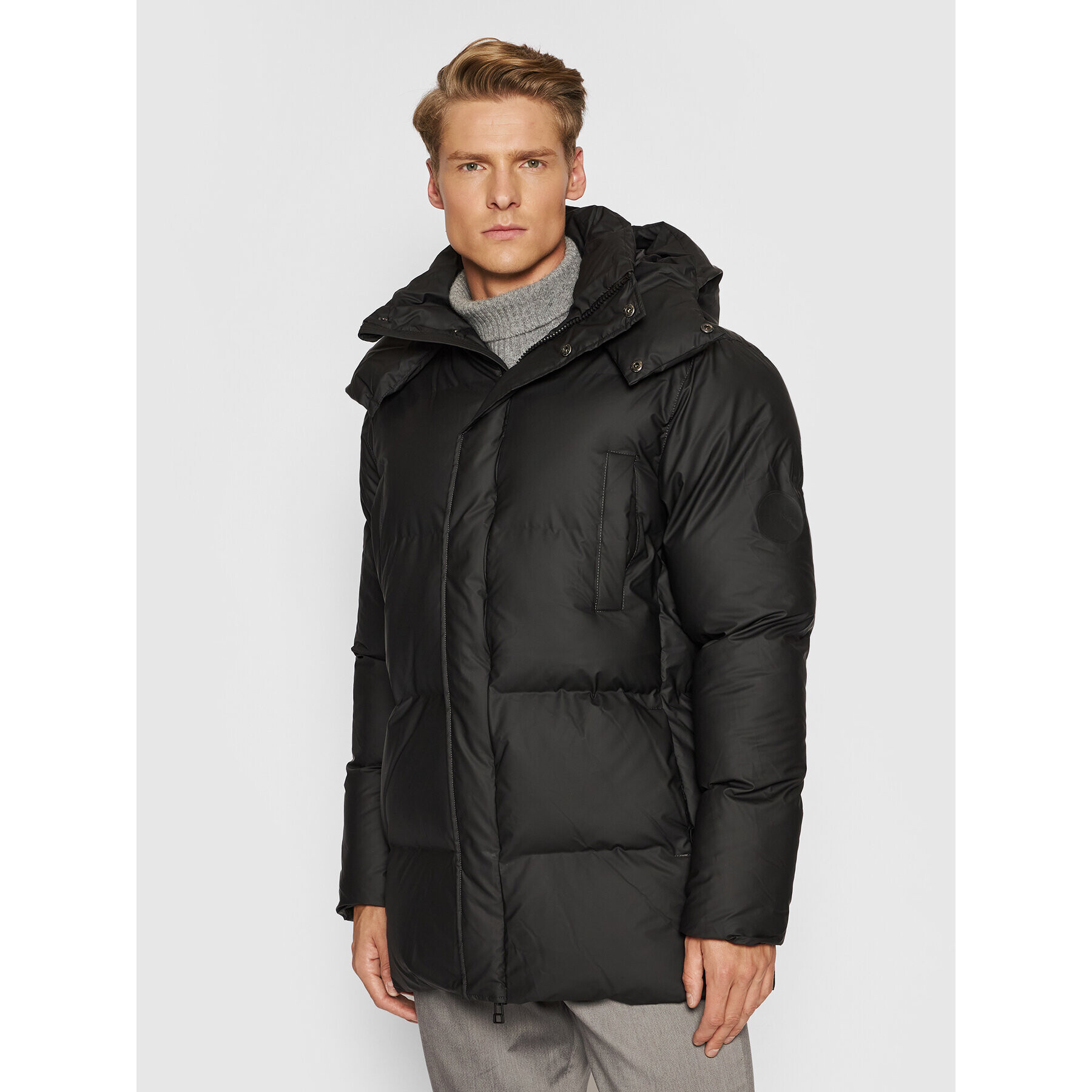 Rains Pehelykabát Unisex 1524 Fekete Regular Fit - Pepit.hu