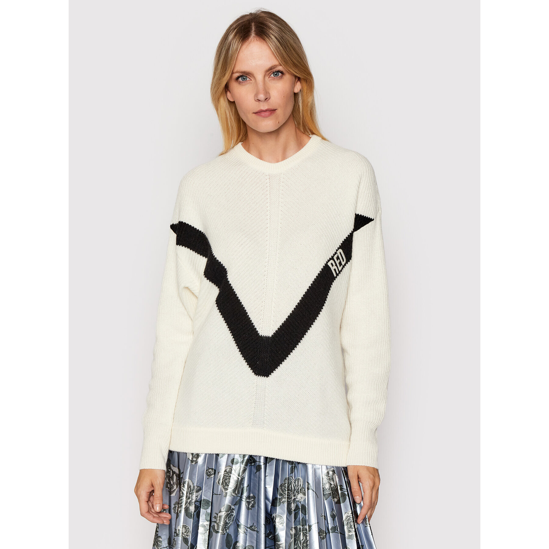 Red Valentino Sweater WR0KC08R66R Bézs Relaxed Fit - Pepit.hu