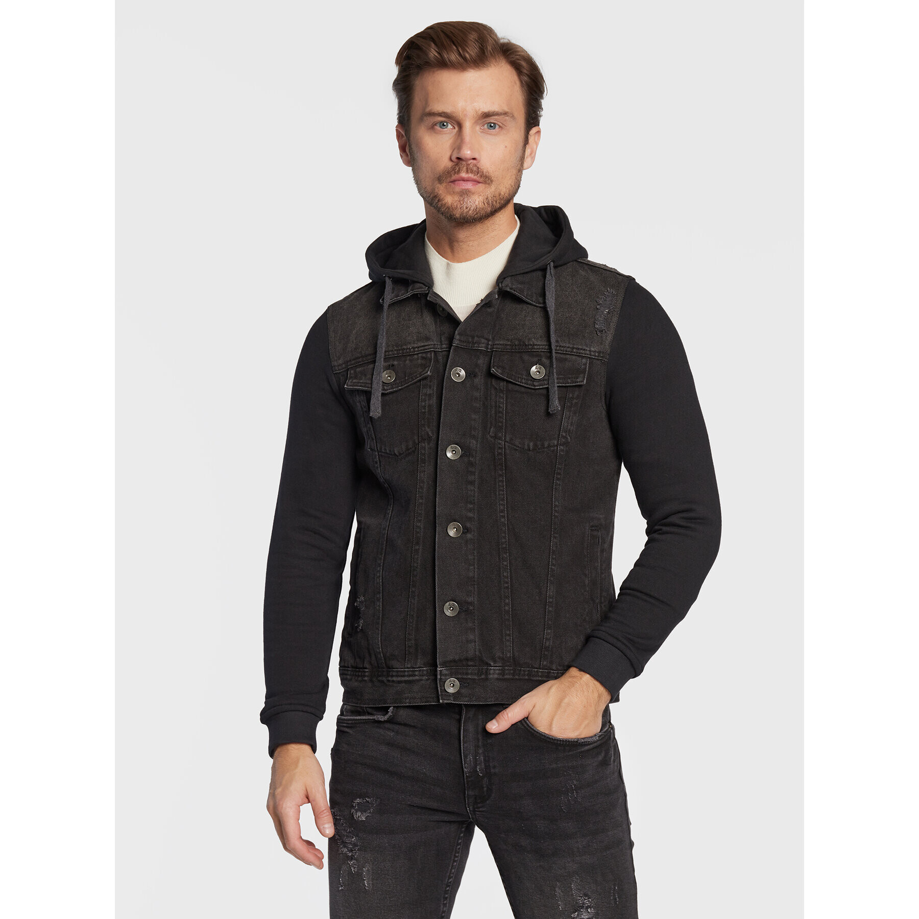 Redefined Rebel Farmer kabát Funda 185026 Fekete Regular Fit - Pepit.hu