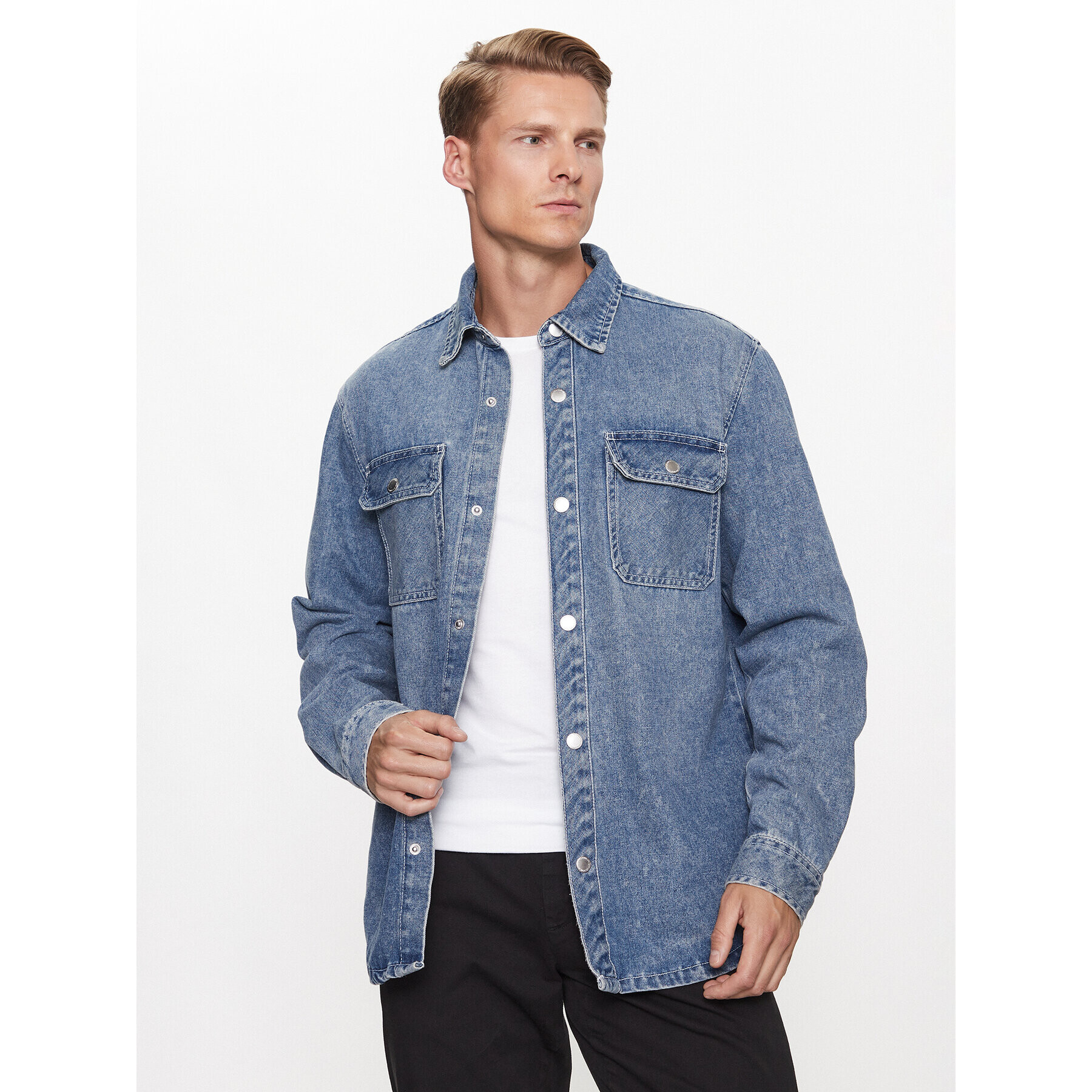 Redefined Rebel Farmer kabát Joac 224117 Kék Oversize - Pepit.hu