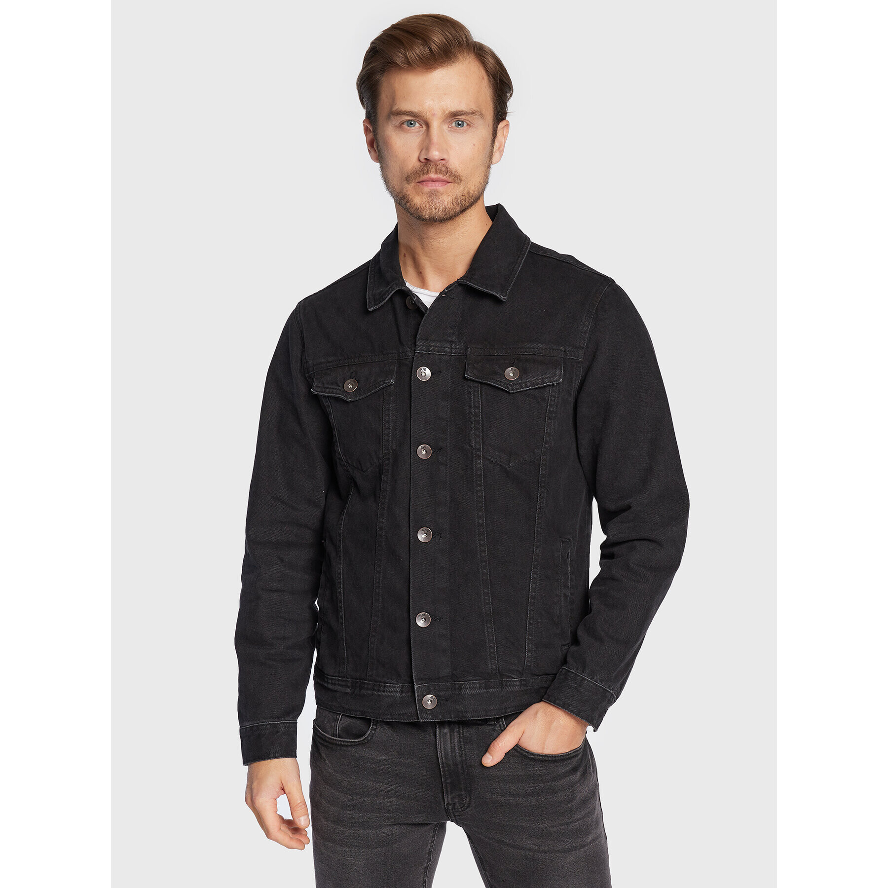 Redefined Rebel Farmer kabát Marc 195086 Fekete Regular Fit - Pepit.hu