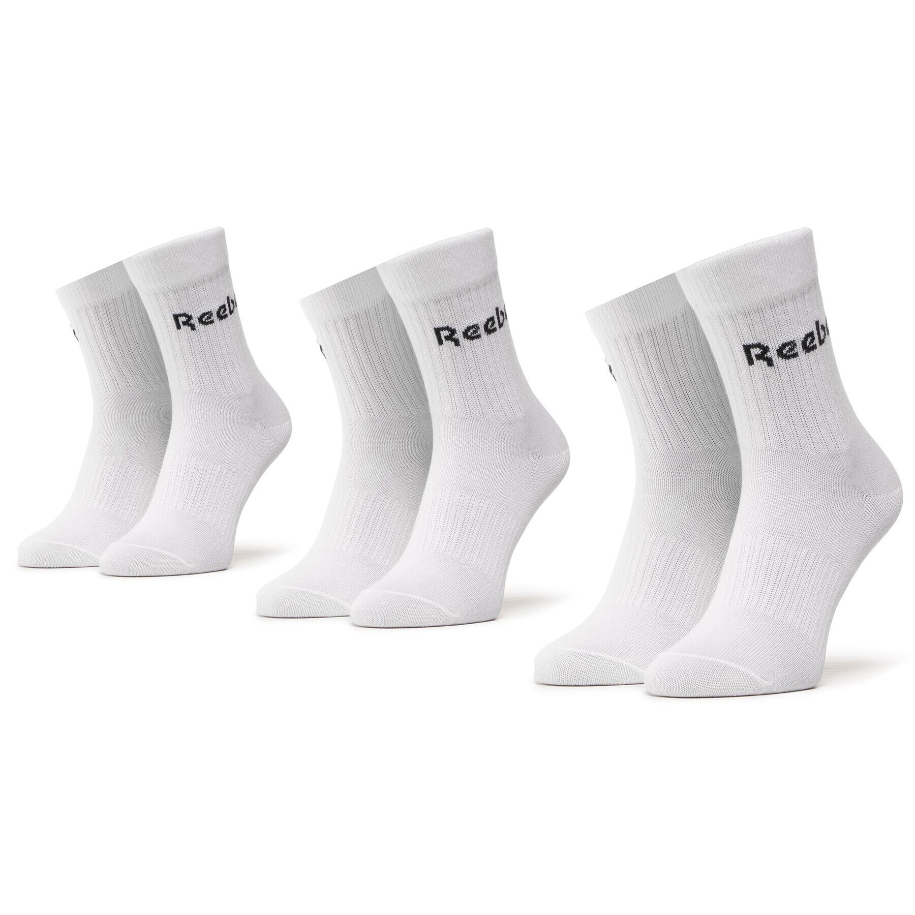 Reebok 3 pár uniszex hosszú szárú zokni Act Core Mid Crew Sock 3P GH0332 Fehér - Pepit.hu