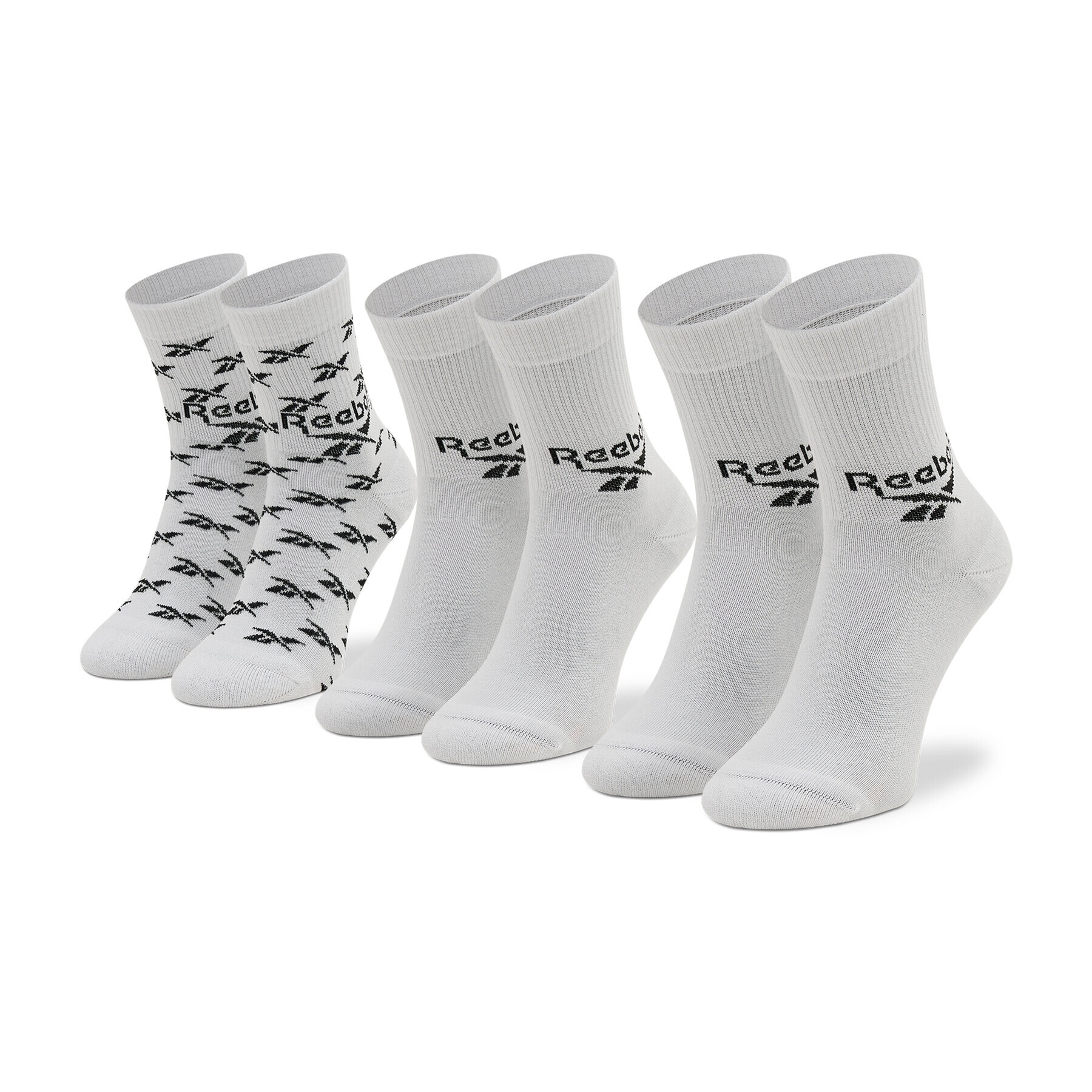 Reebok 3 pár uniszex hosszú szárú zokni Cl Fo Crew Sock 3P GG6682 Fehér - Pepit.hu