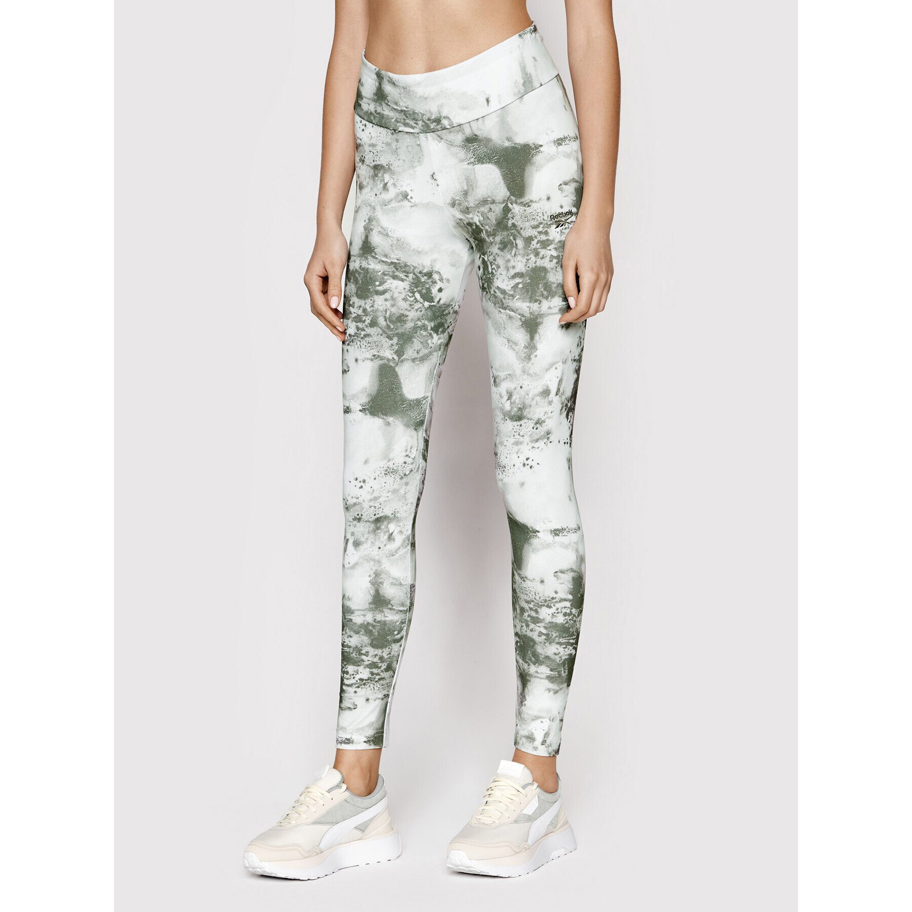 Reebok Leggings Classics Cloud Splatter H58675 Zöld Slim Fit - Pepit.hu