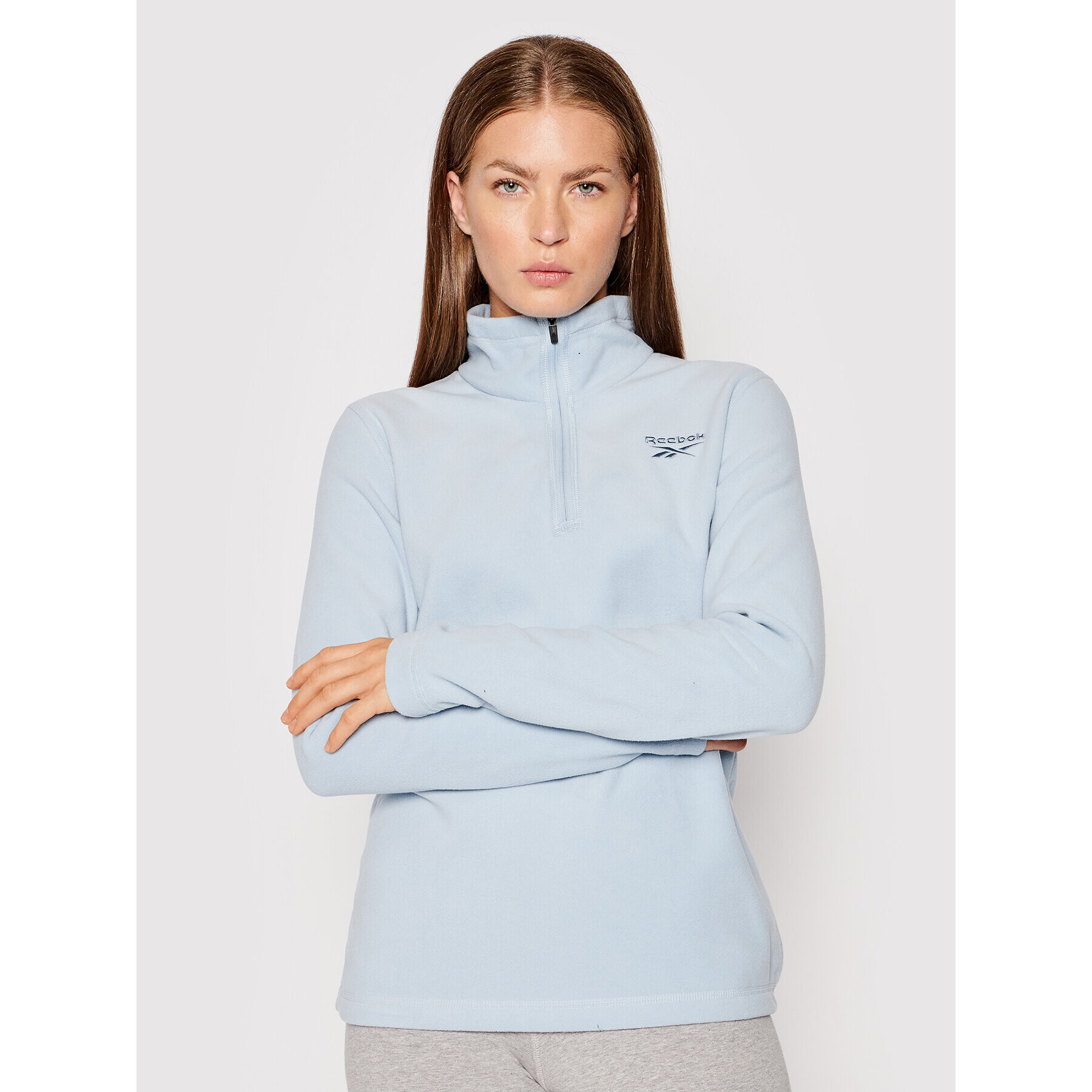 Reebok Polár kabát Outwear Fleece GU5751 Kék Regular Fit - Pepit.hu