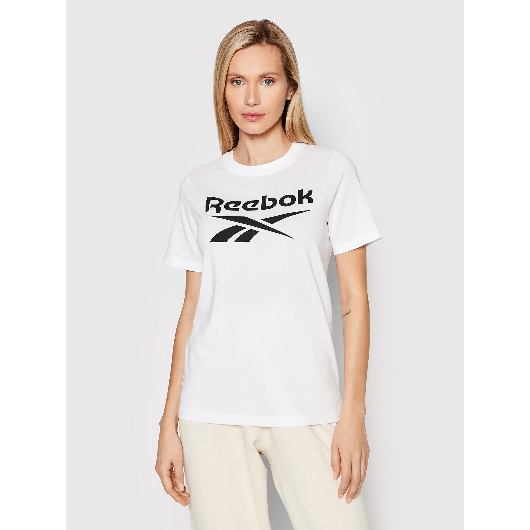 Reebok Póló Identity HA5738 Fehér Relaxed Fit - Pepit.hu