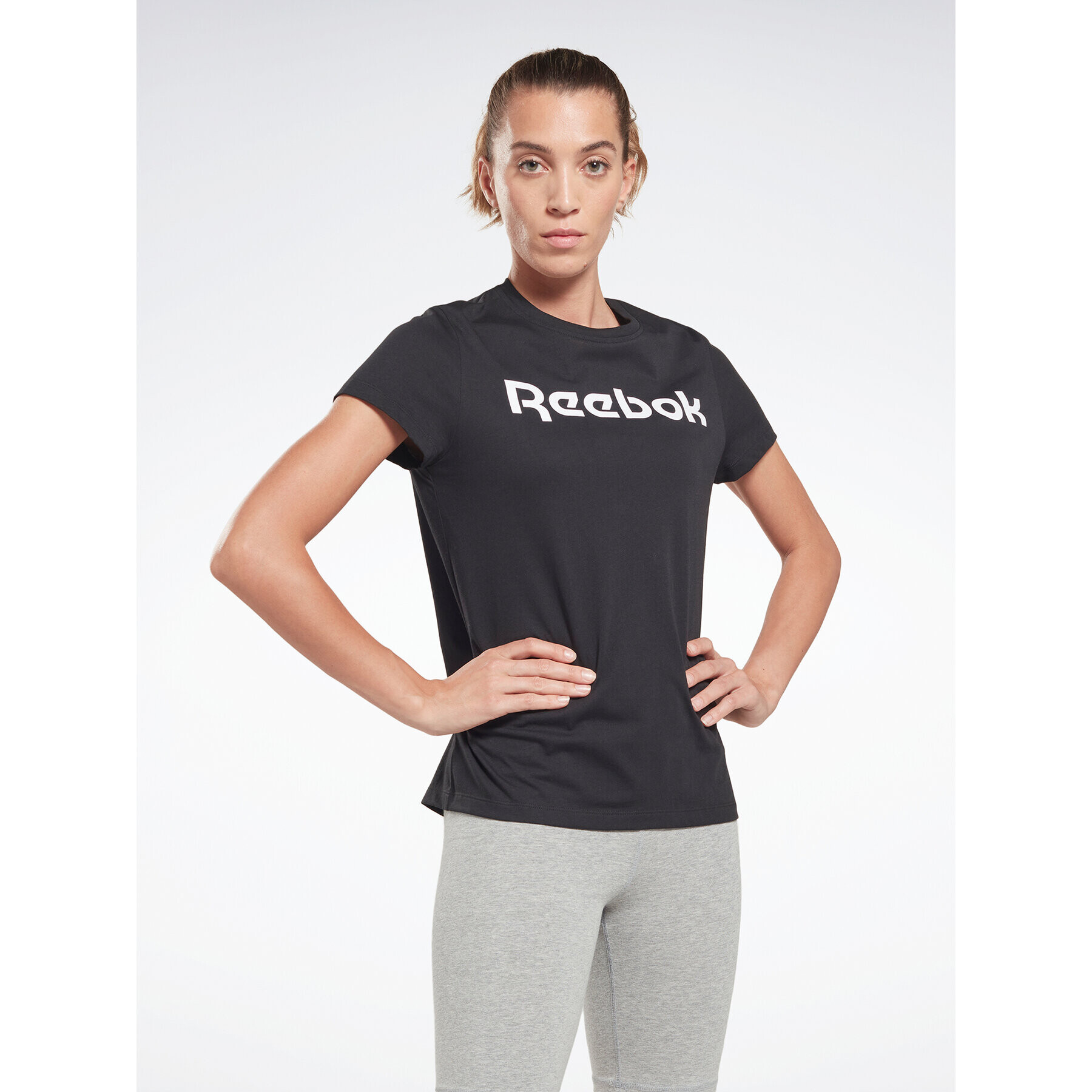 Reebok Póló Training Essentials Graphic HT6184 Fekete Regular Fit - Pepit.hu