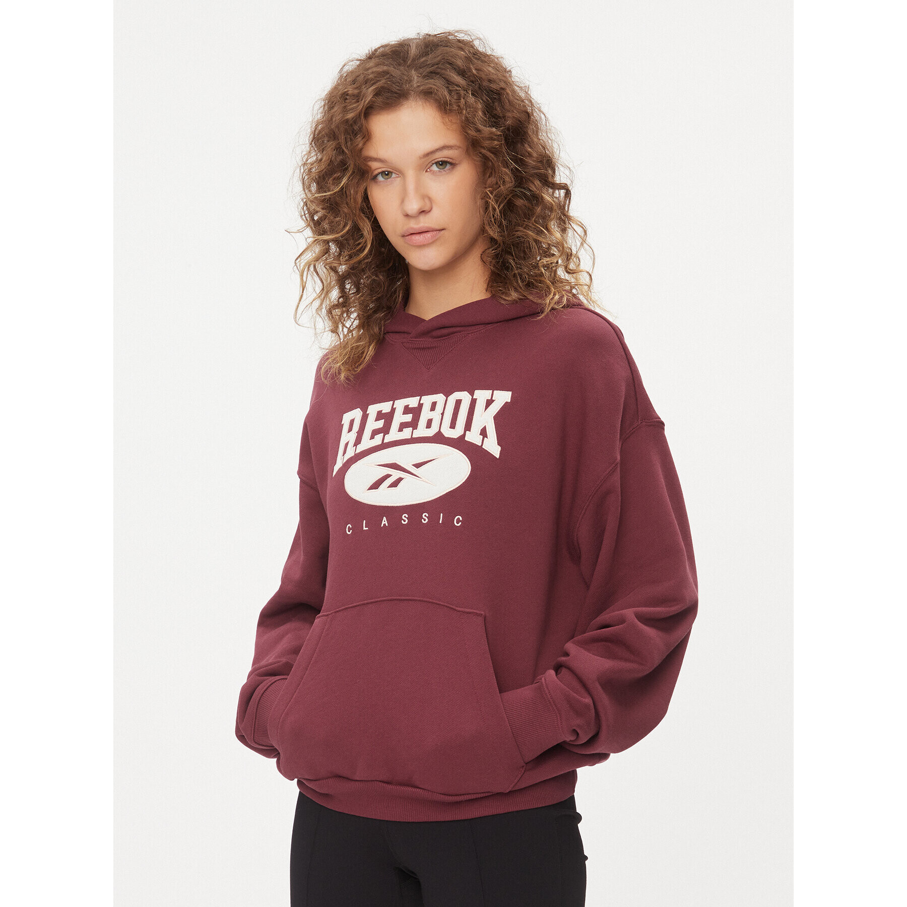 Reebok Pulóver Classics Big Logo HZ8101 Piros Relaxed Fit - Pepit.hu