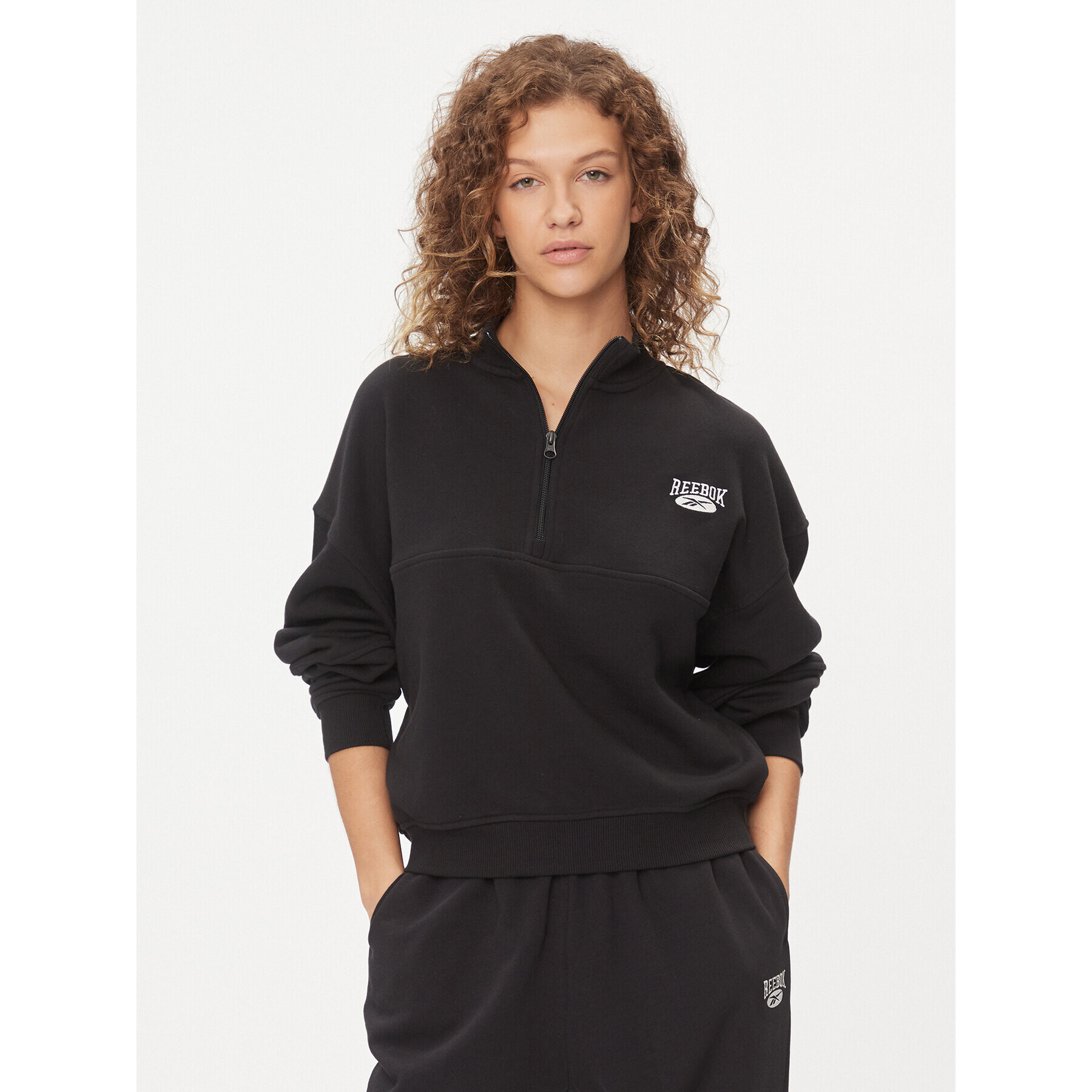 Reebok Pulóver Classics Coverup IL4630 Fekete Regular Fit - Pepit.hu