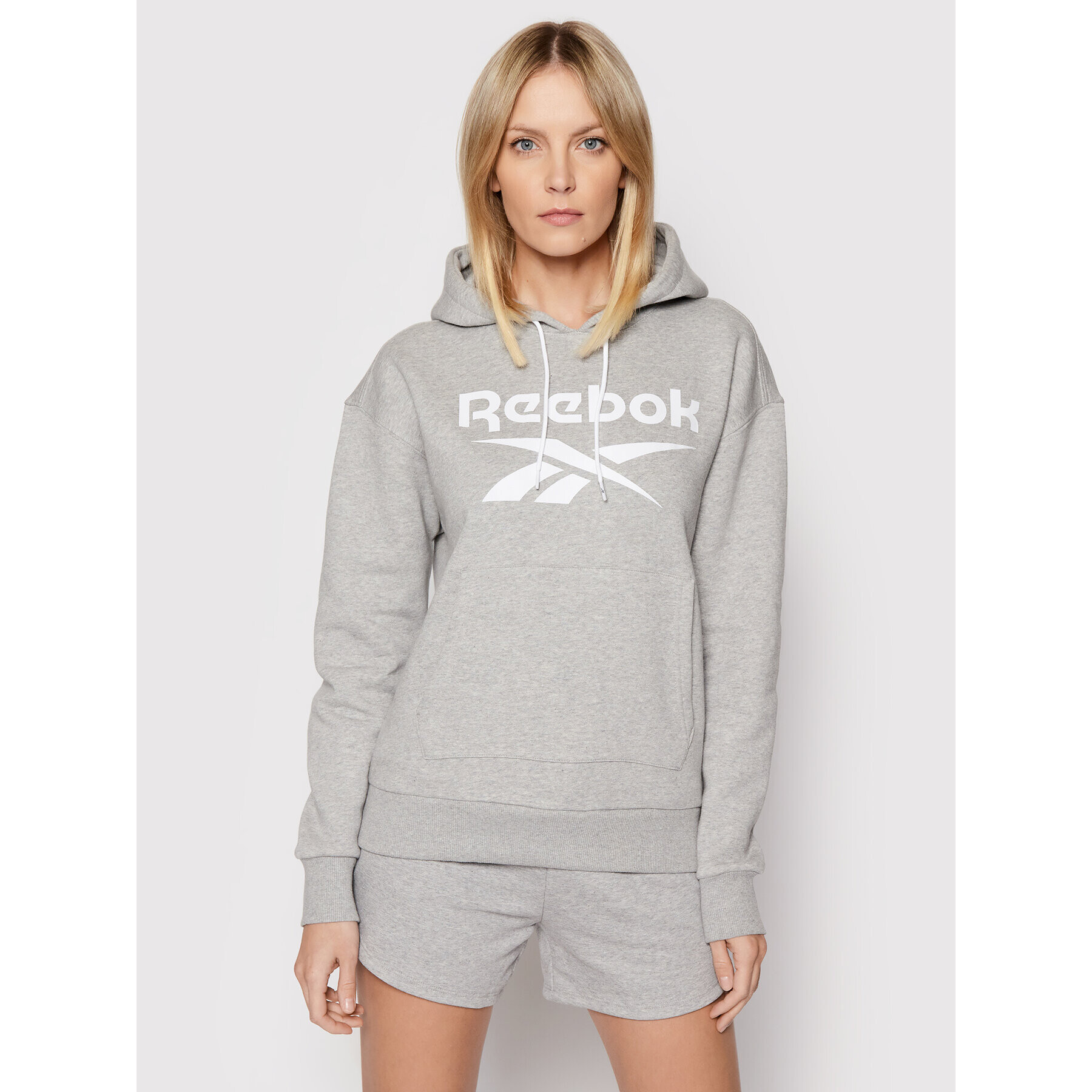 Reebok Pulóver GS9391 Szürke Oversize - Pepit.hu