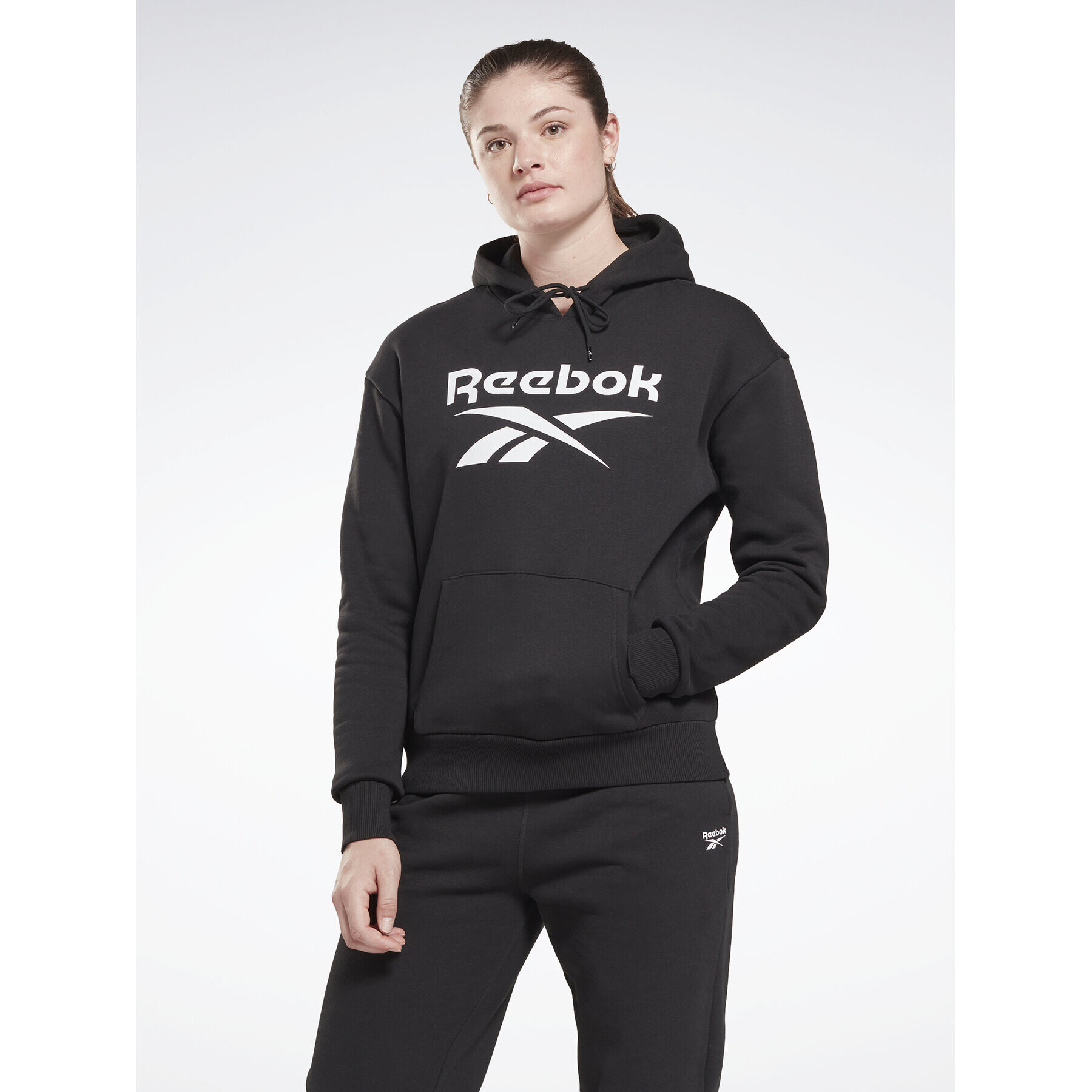 Reebok Pulóver Identity Big Logo H54748 Fekete Loose Fit - Pepit.hu