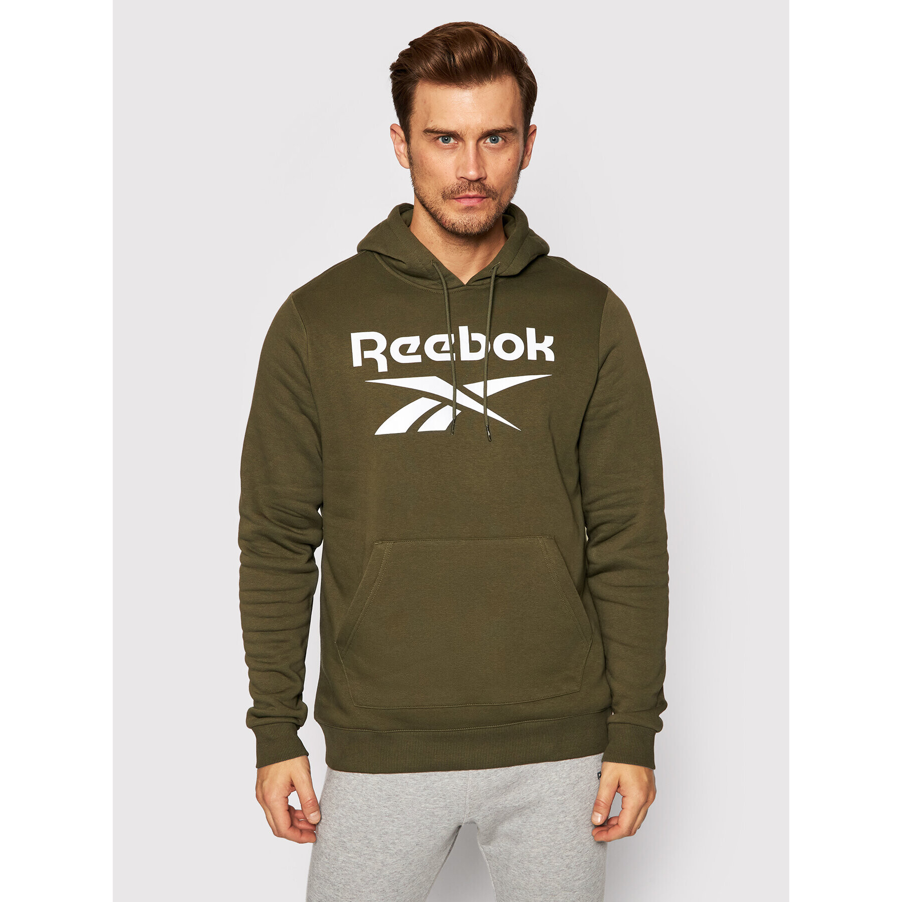 Reebok Pulóver Identity H60068 Zöld Regular Fit - Pepit.hu