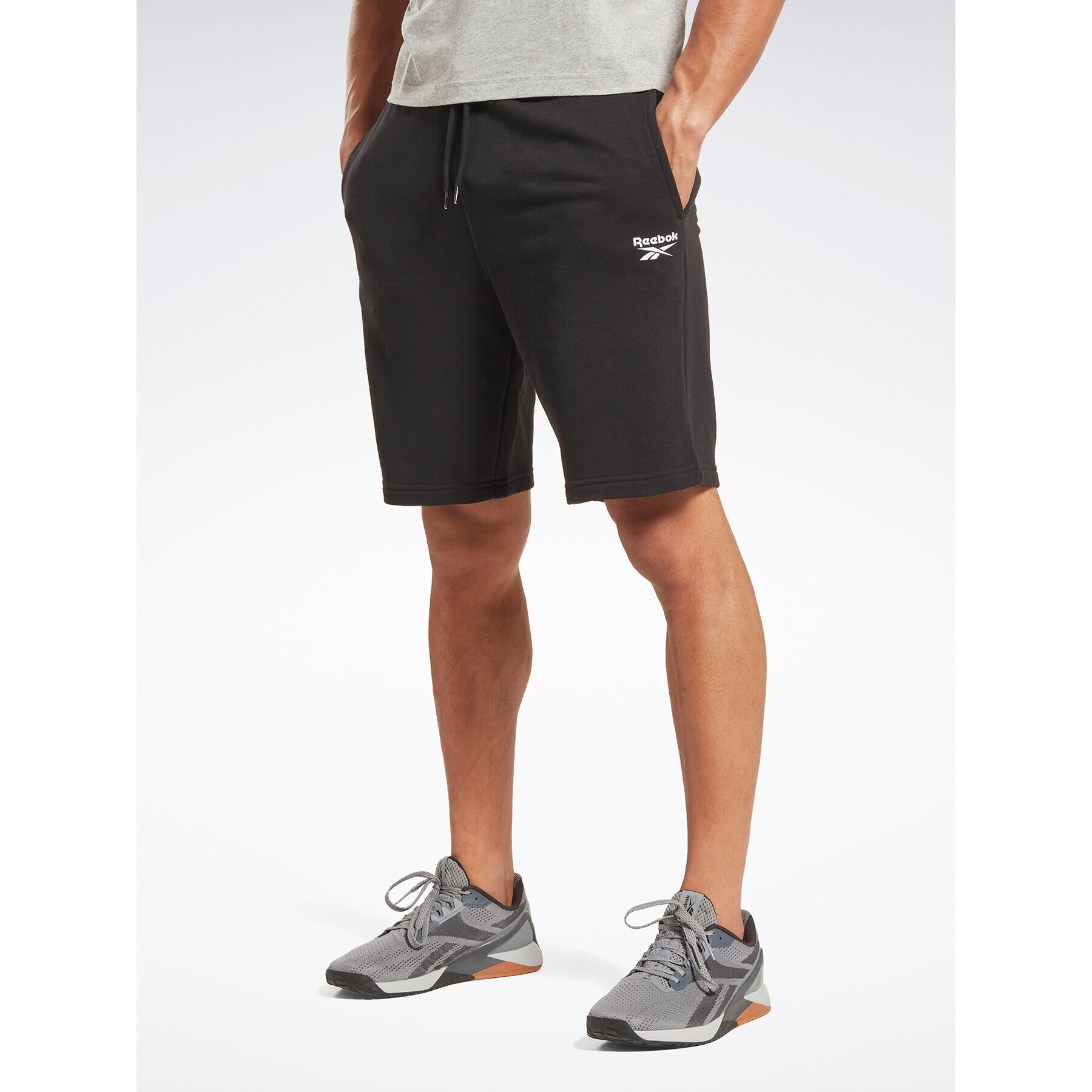 Reebok Sport rövidnadrág Identity French Terry Shorts HS7377 Fekete Regular Fit - Pepit.hu