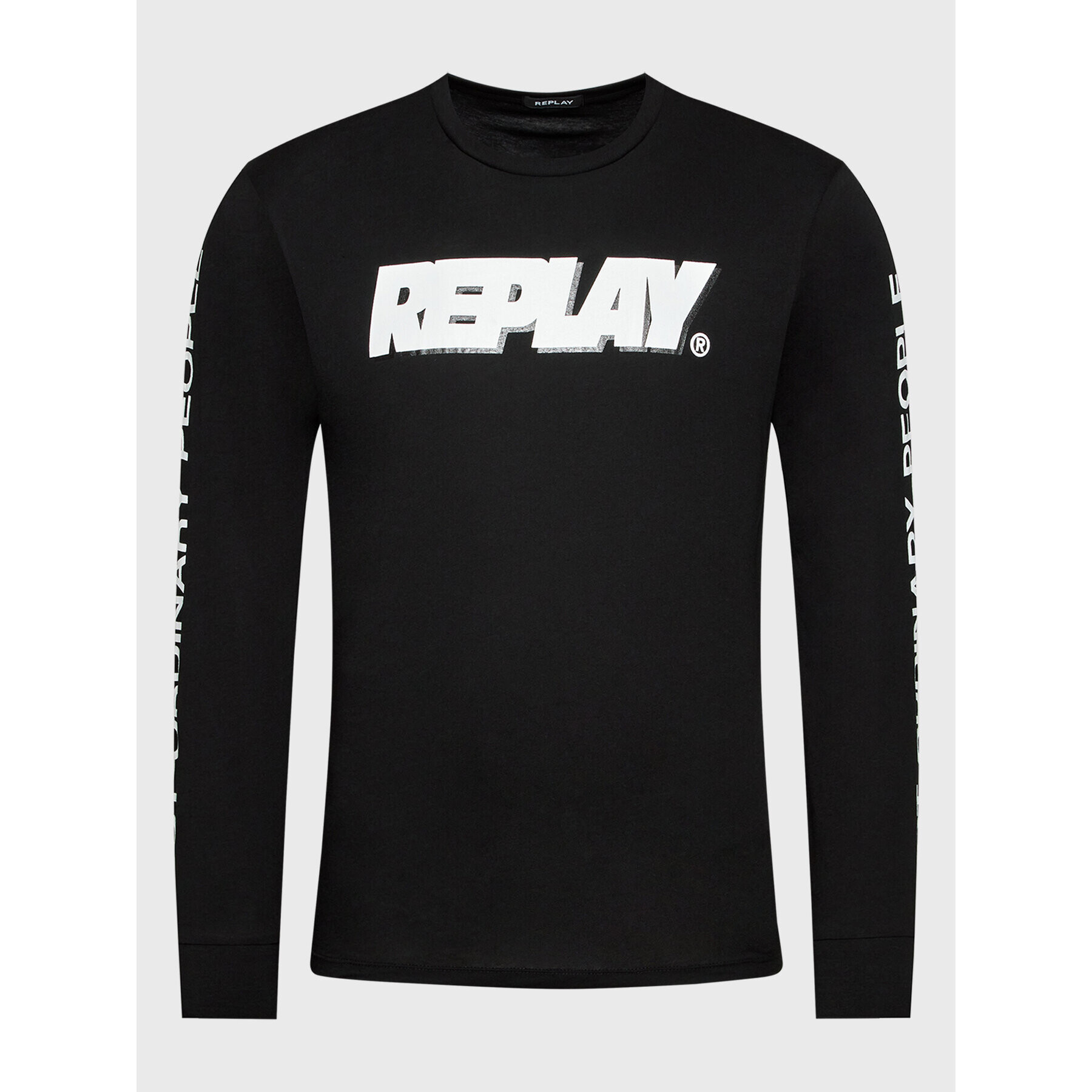 Replay Hosszú ujjú M6310.000.2660 Fekete Regular Fit - Pepit.hu