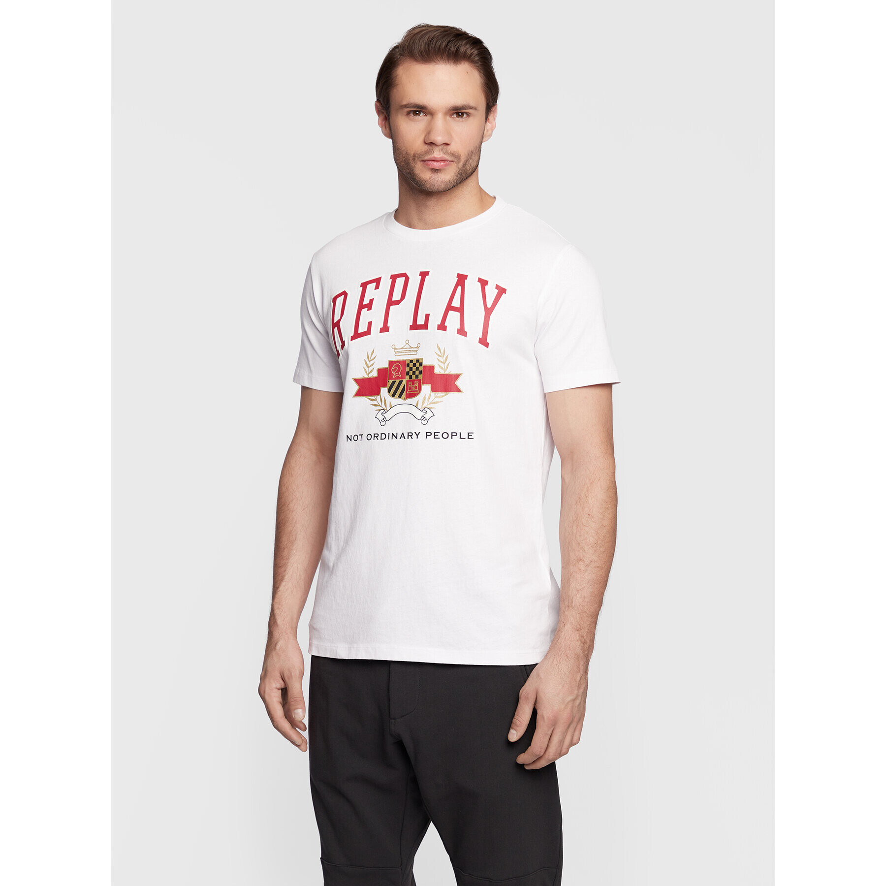 Replay Póló M6290.000.23356M Fehér Regular Fit - Pepit.hu