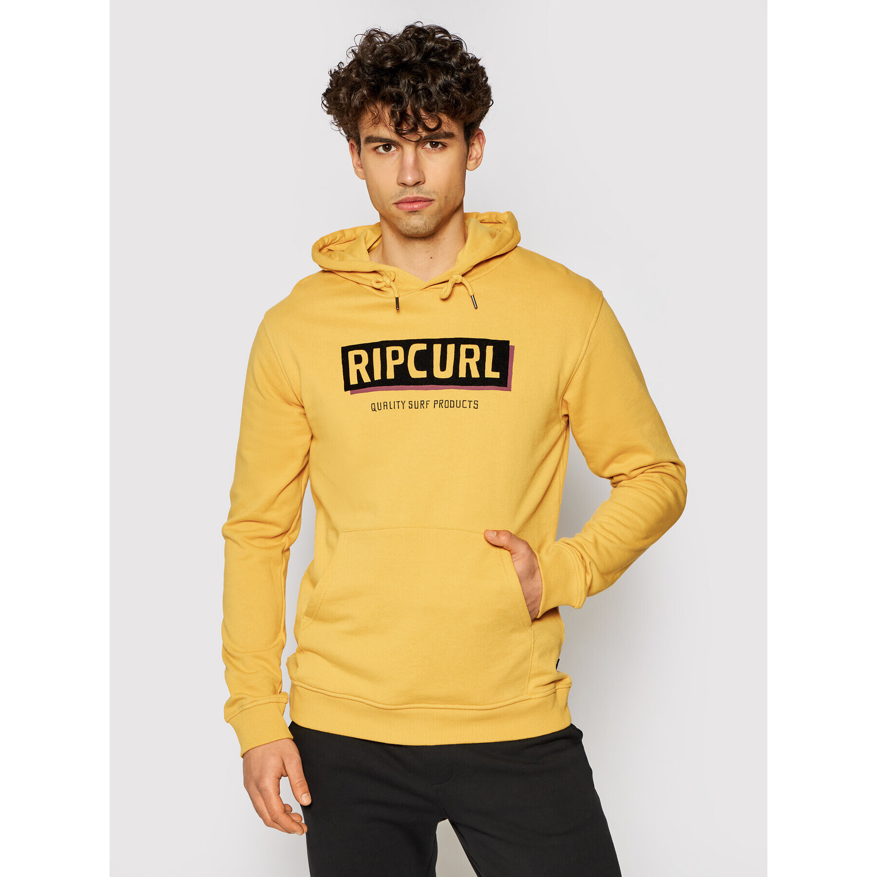 Rip Curl Pulóver Bohed Hooded Pop CFEYN4 Sárga Regular Fit - Pepit.hu