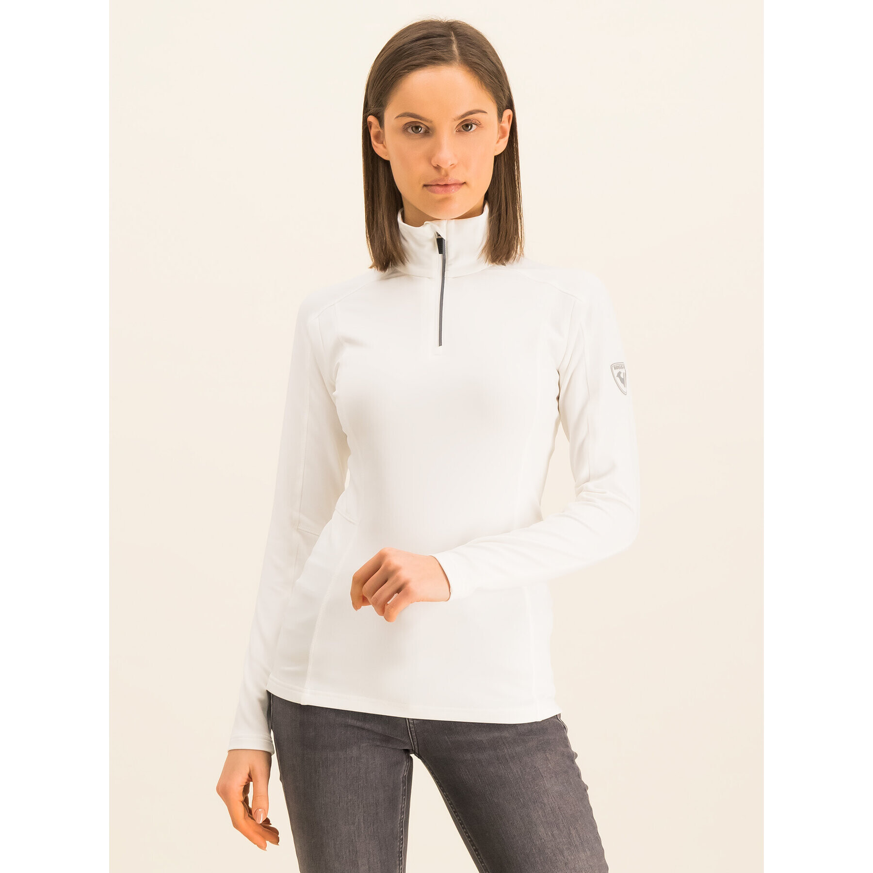 Rossignol Technikai pulóver Classique ½ Zip Layer RLIWL02 Fehér Slim Fit - Pepit.hu