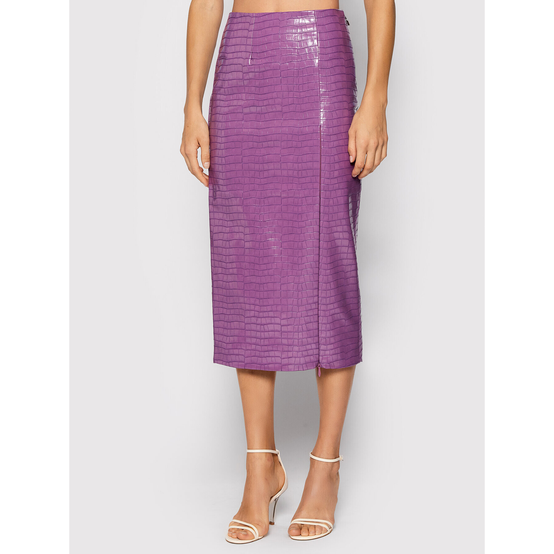 ROTATE Műbőr szoknya Leeds Pencil Skirt RT546 Lila Regular Fit - Pepit.hu