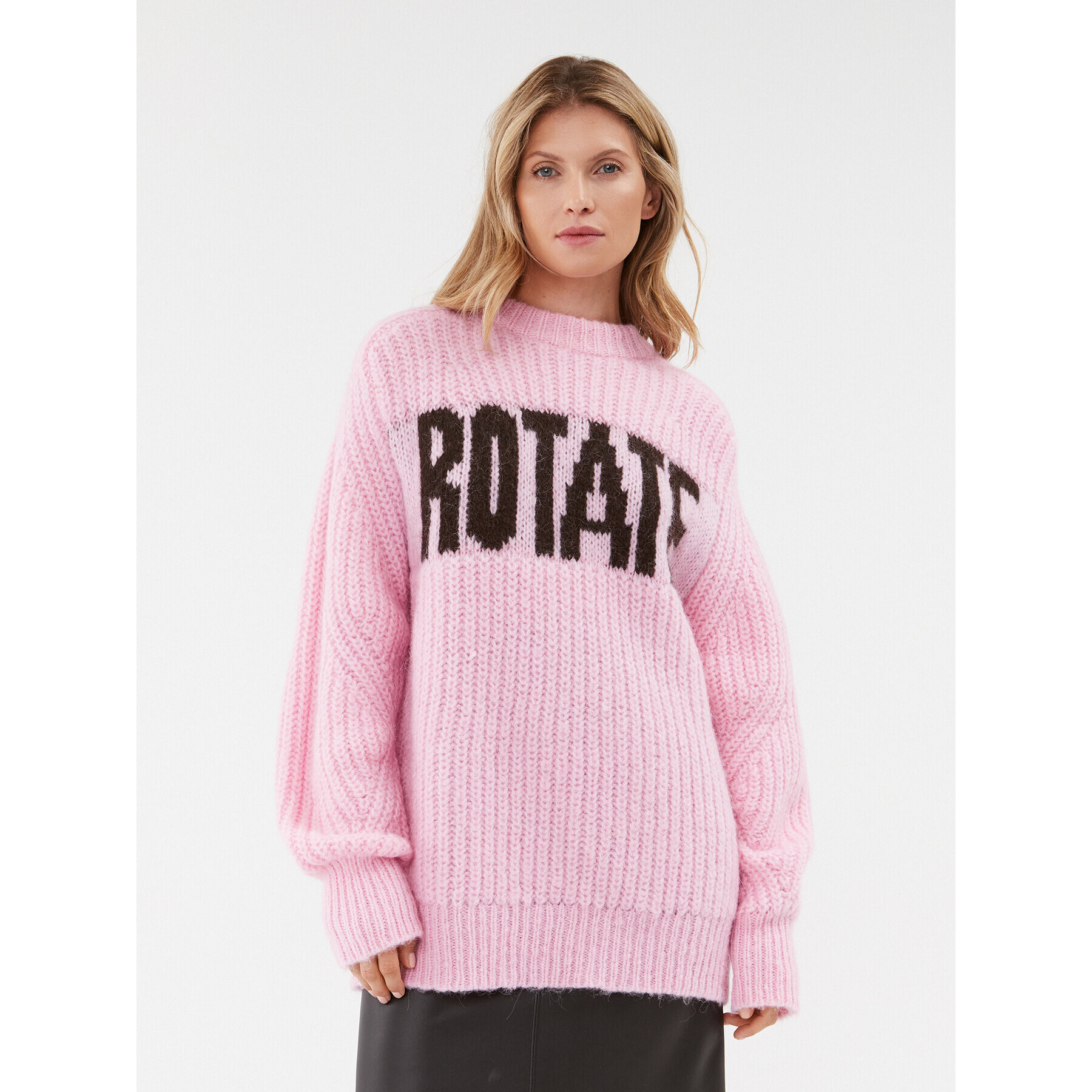 ROTATE Sweater 1120751485 Rózsaszín Relaxed Fit - Pepit.hu