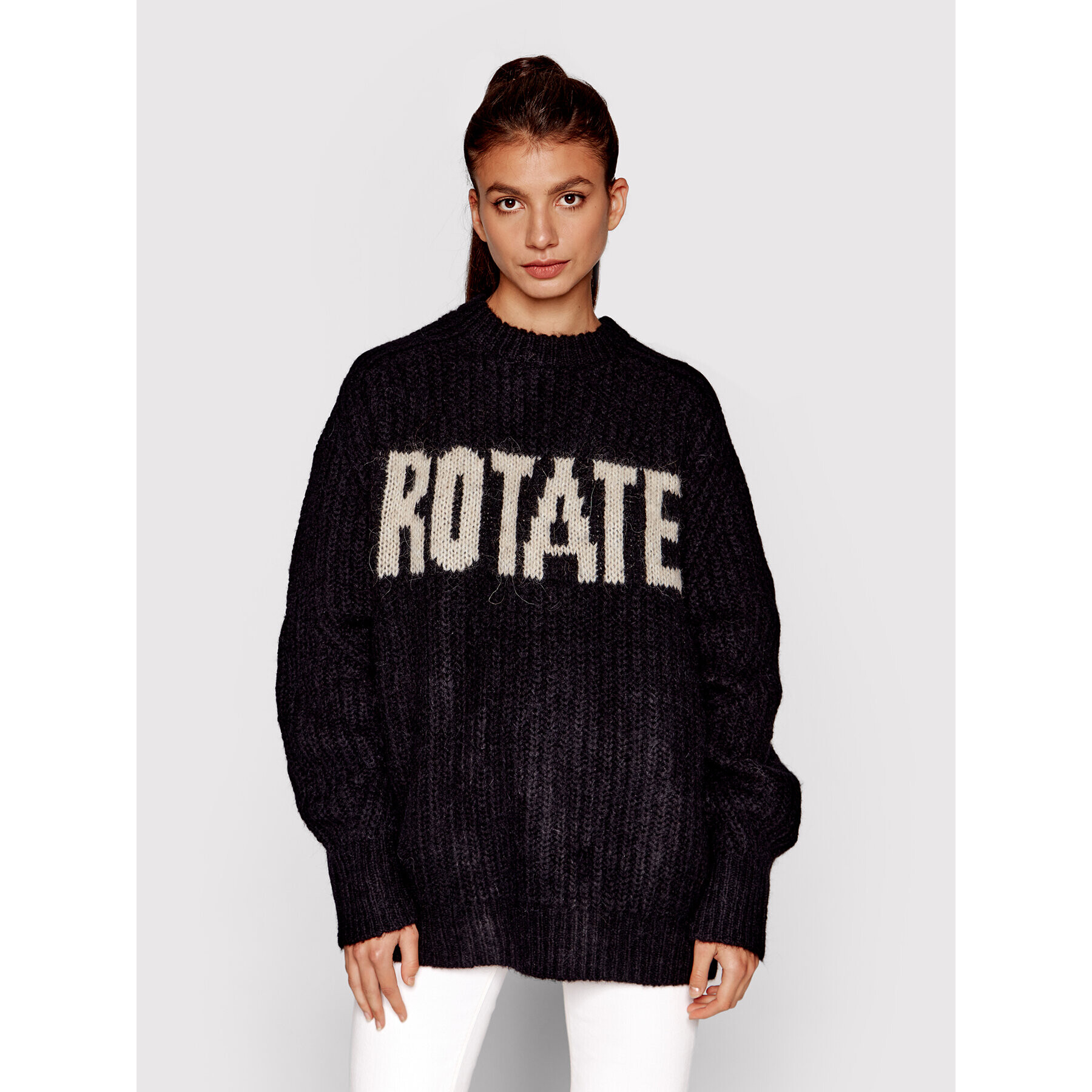 ROTATE Sweater Brandy RT1729 Fekete Oversize - Pepit.hu