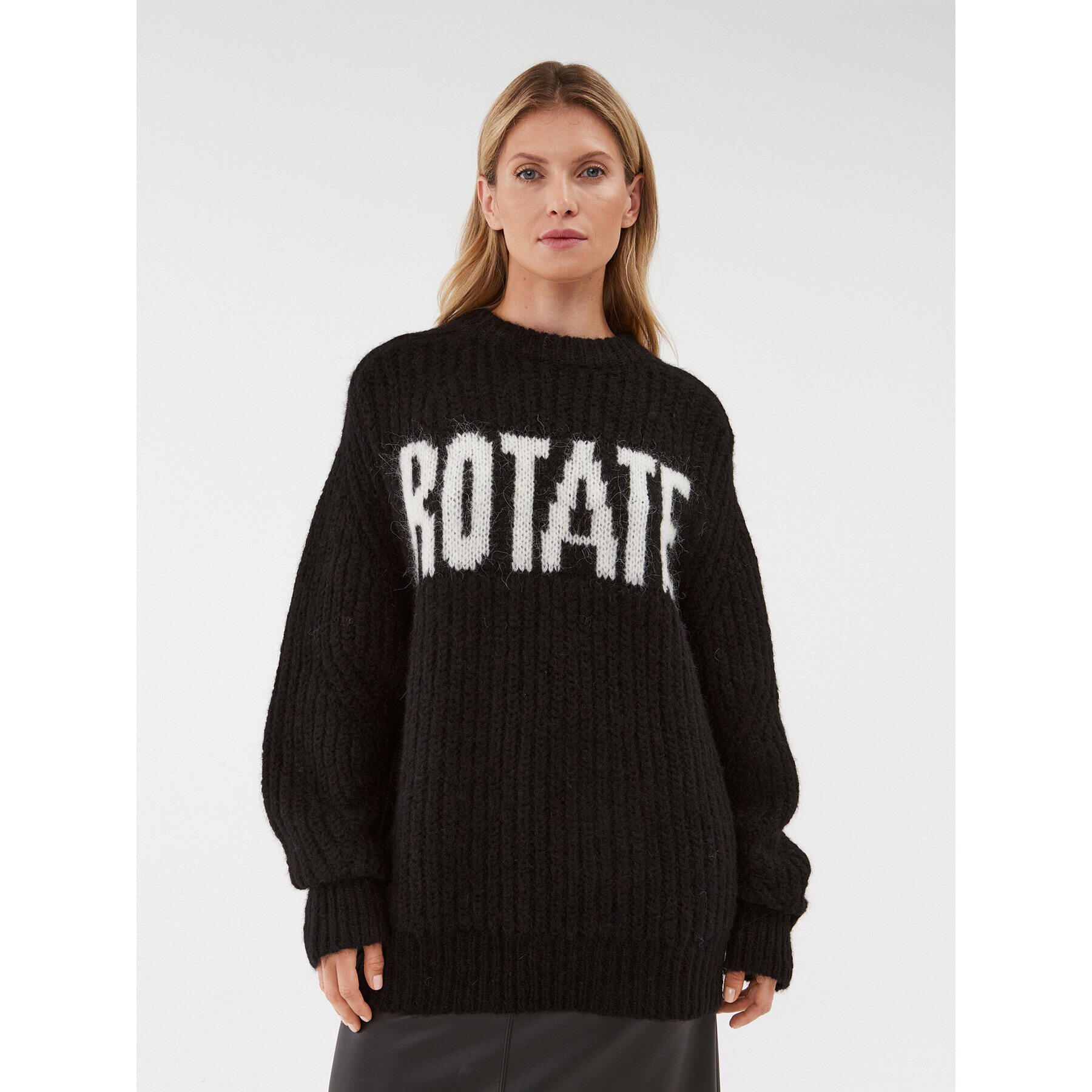 ROTATE Sweater Trui 112075100 Fekete Oversize - Pepit.hu