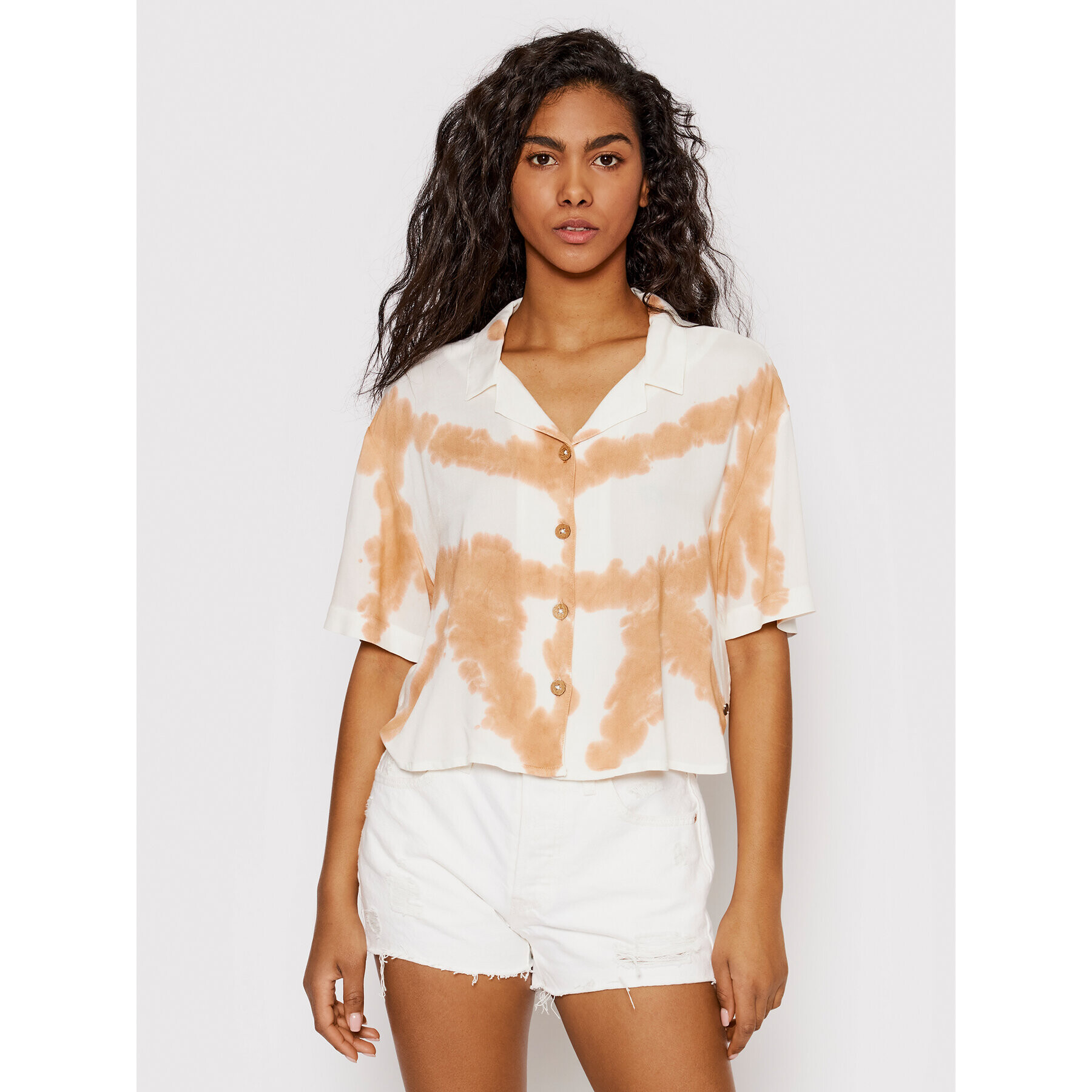 Roxy Ing Paper Day Tie Dye ERJWT03532 Bézs Boxy Fit - Pepit.hu