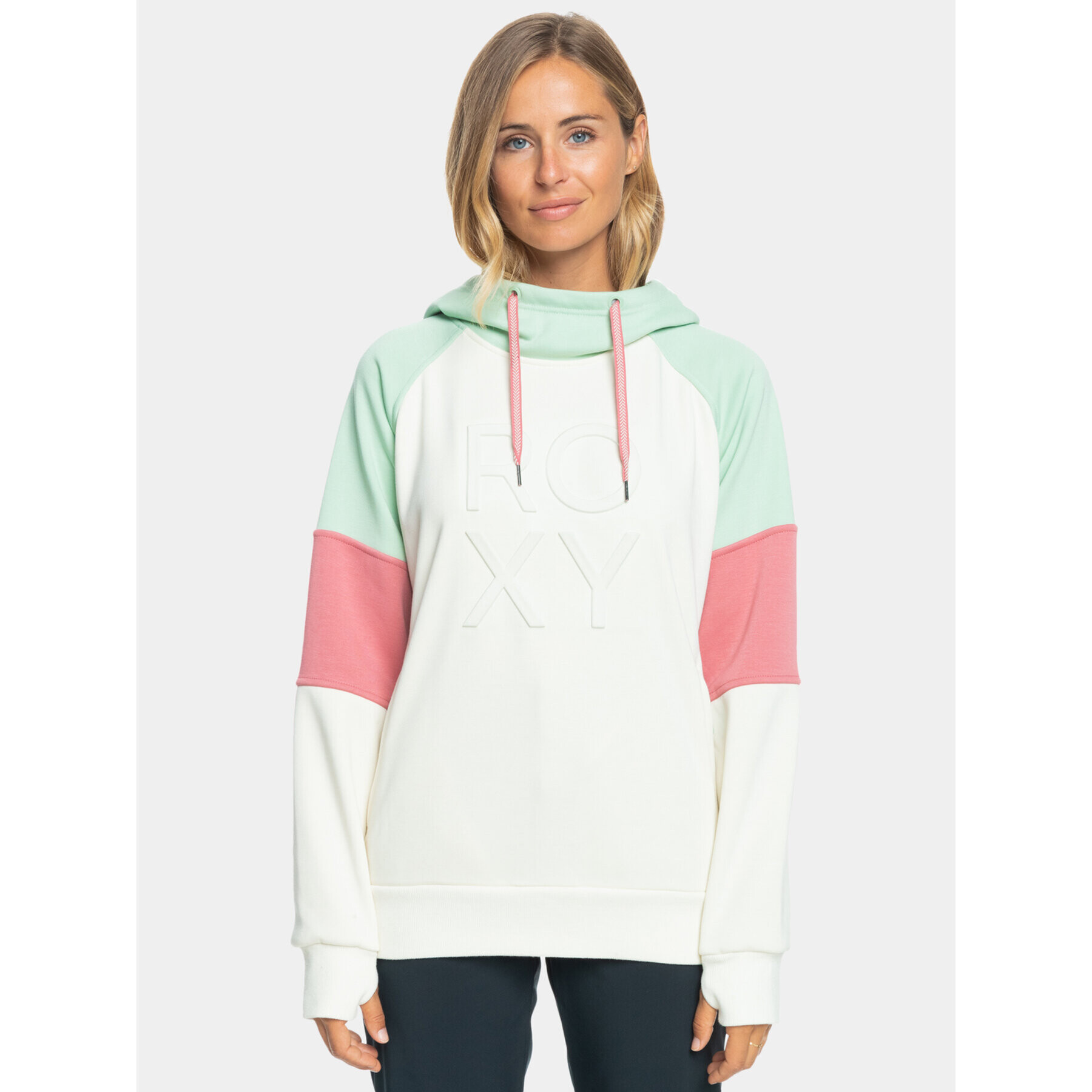 Roxy Pulóver Liberty Hoodie Otlr ERJFT04711 Ekru Regular Fit - Pepit.hu