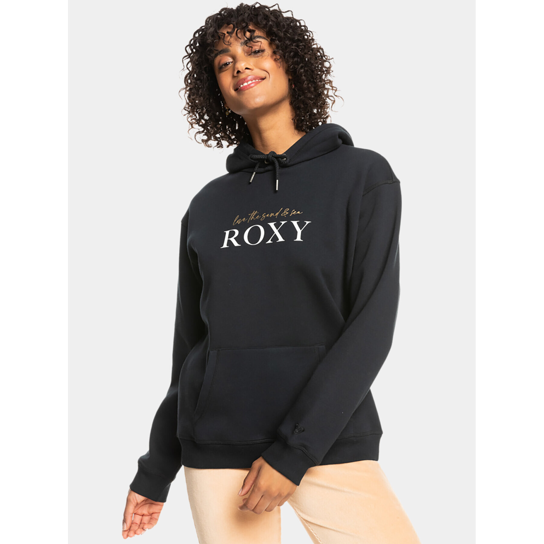 Roxy Pulóver Surfstokhoodbru Otlr ERJFT04740 Szürke Regular Fit - Pepit.hu