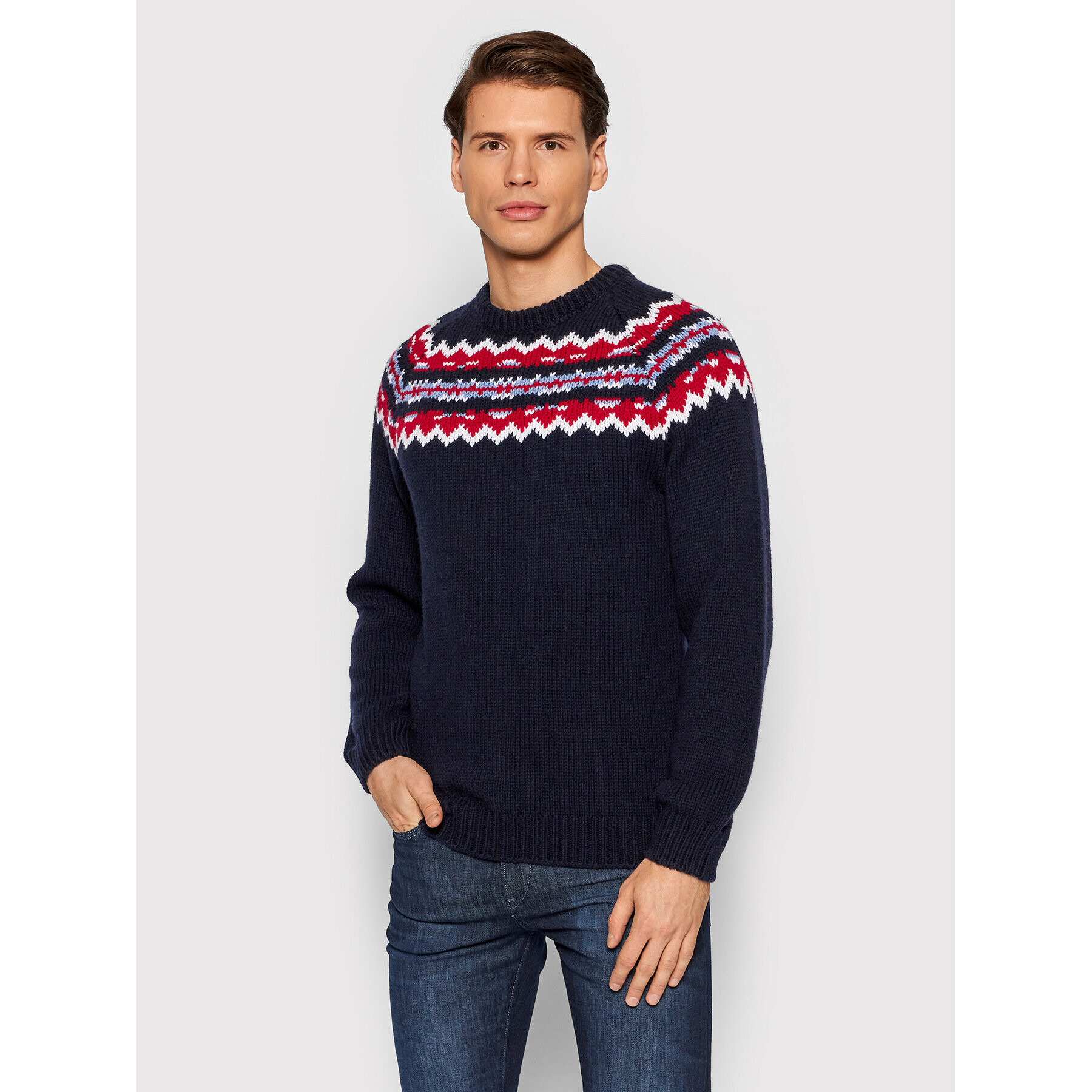 Roy Robson Sweater 5875-91 Sötétkék Regular Fit - Pepit.hu