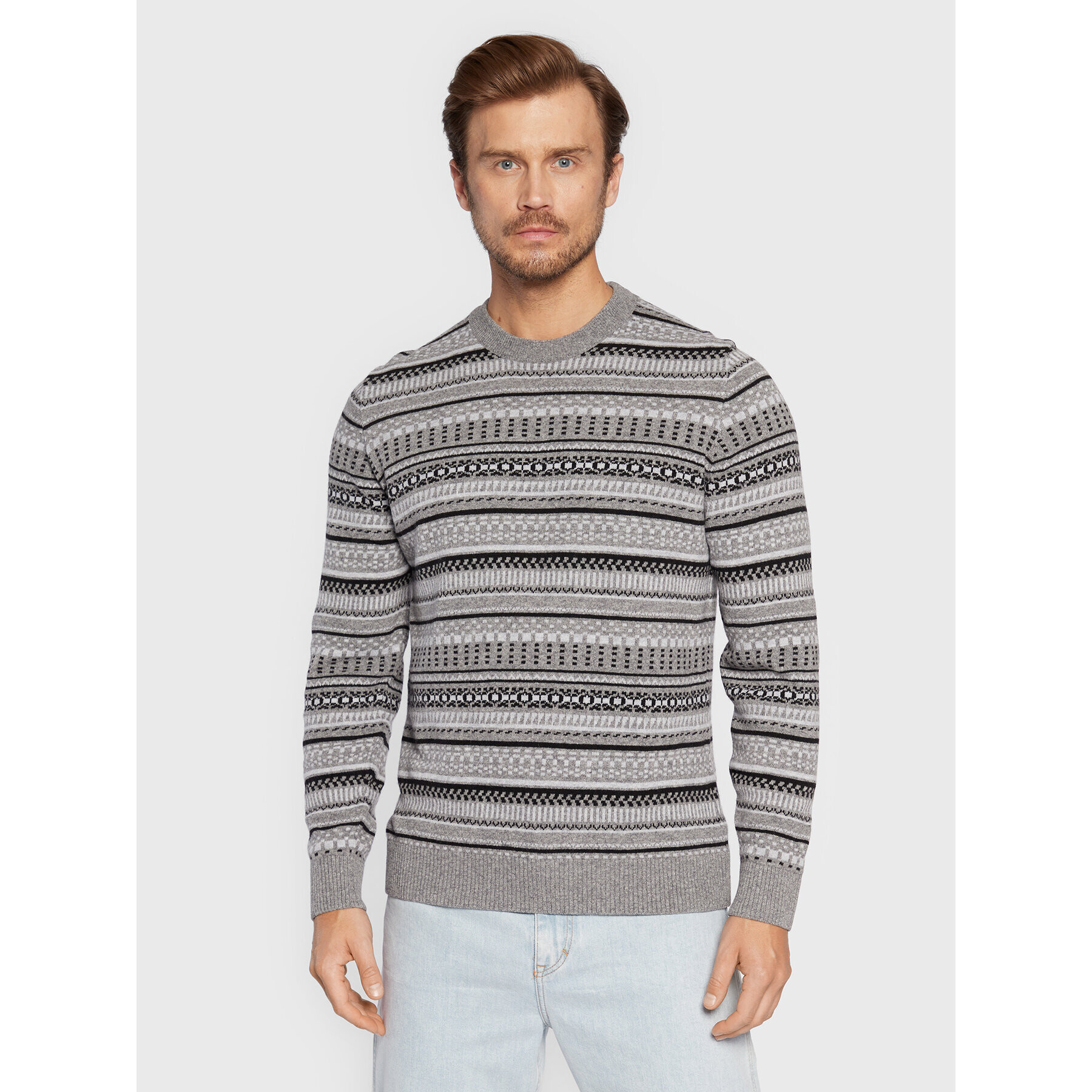 Roy Robson Sweater 7878-91 Szürke Regular Fit - Pepit.hu