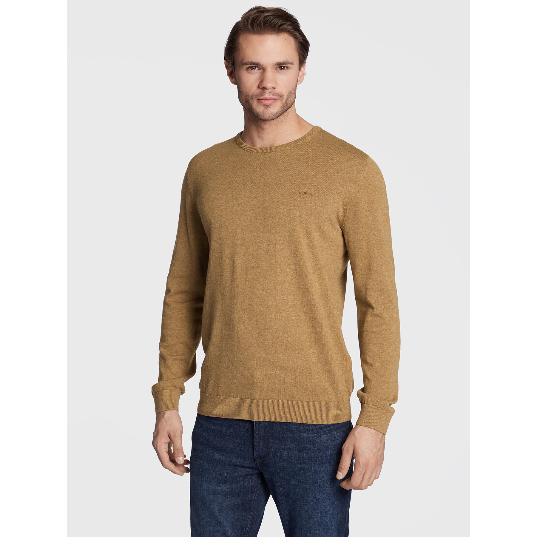 s.Oliver Sweater 2040664 Barna Regular Fit - Pepit.hu