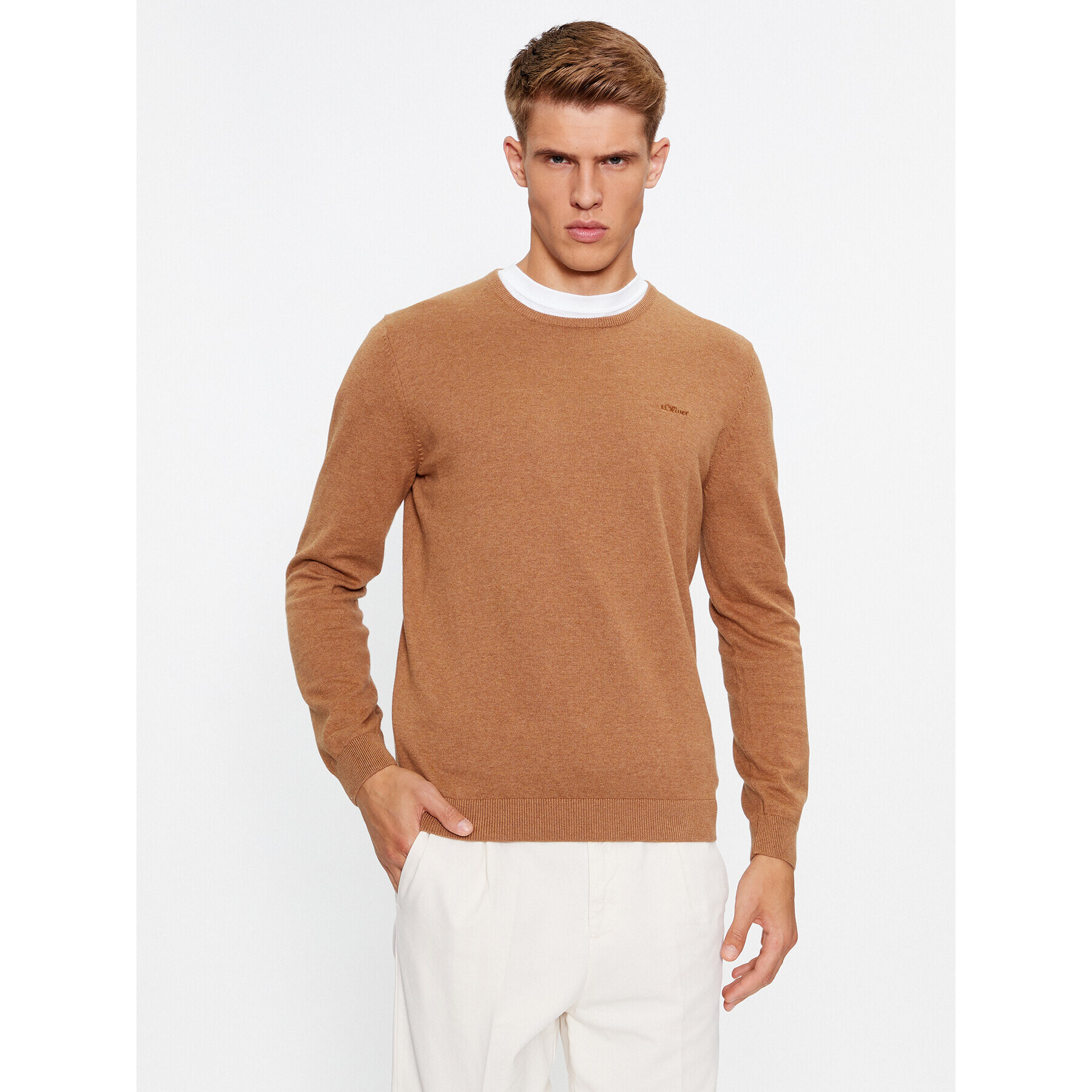 s.Oliver Sweater 2134587 Barna Regular Fit - Pepit.hu