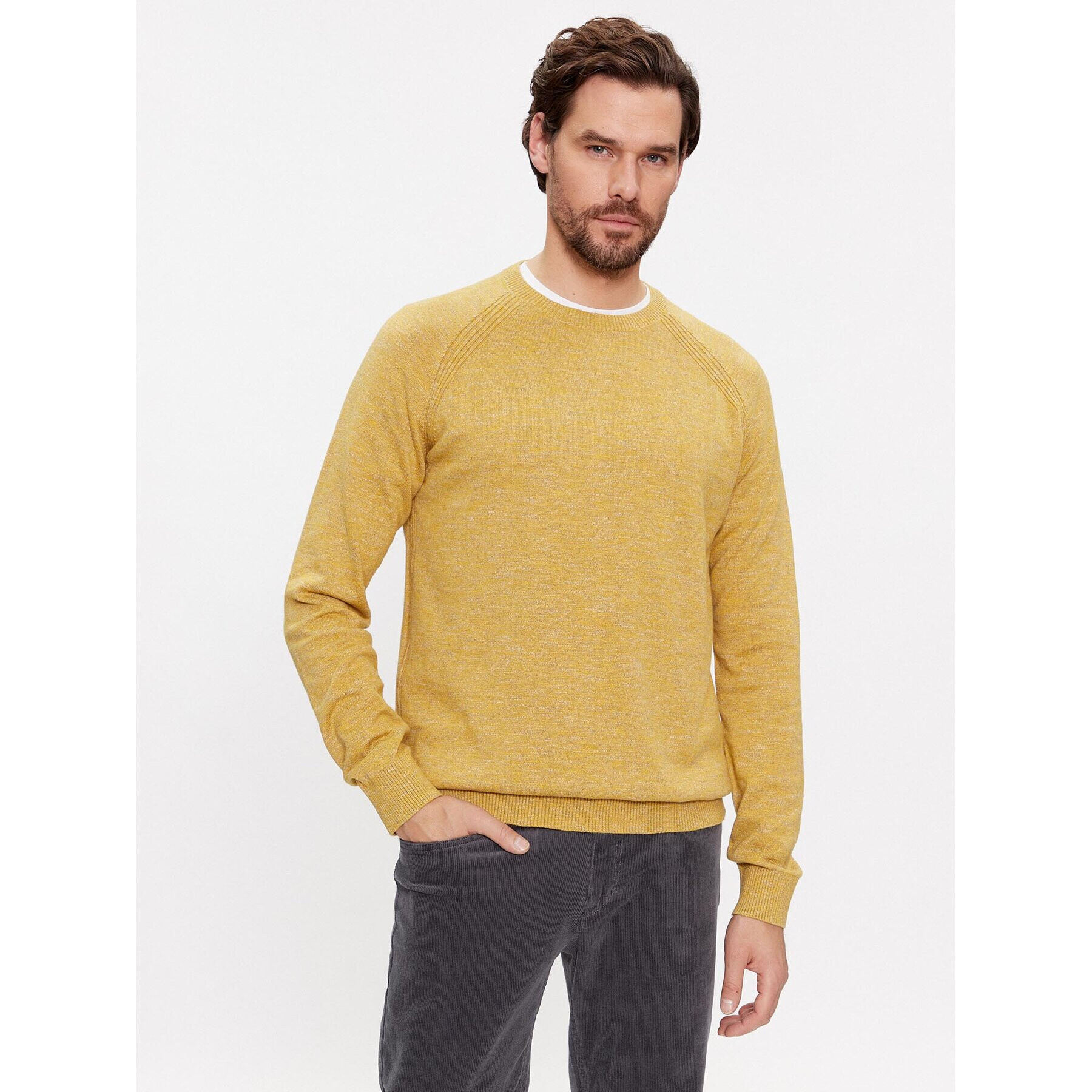 s.Oliver Sweater 2134591 Sárga Regular Fit - Pepit.hu