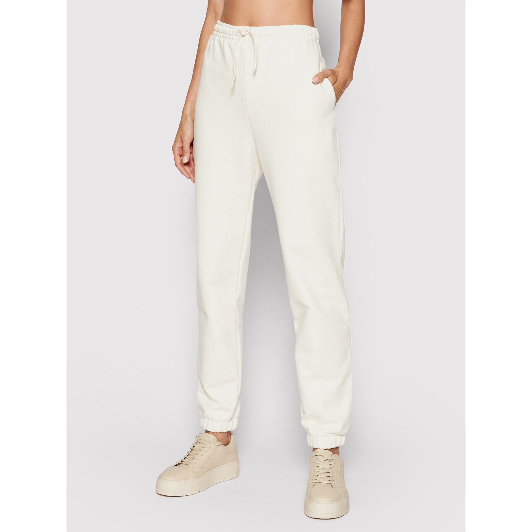 Samsøe Samsøe Melegítő alsó Undyed W F21200142 Bézs Relaxed Fit - Pepit.hu