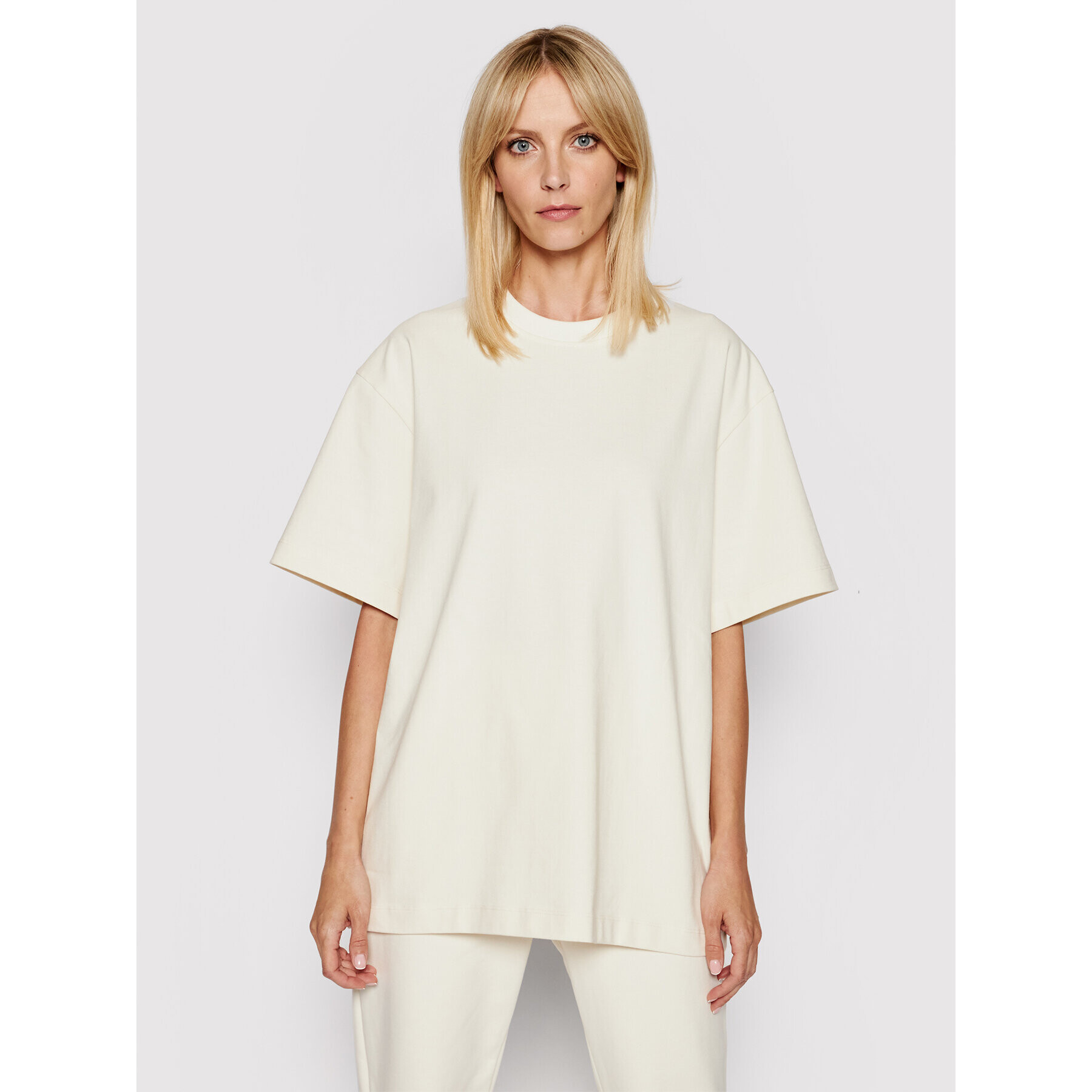 Samsøe Samsøe Póló Undyed W F21200019 Bézs Oversize - Pepit.hu