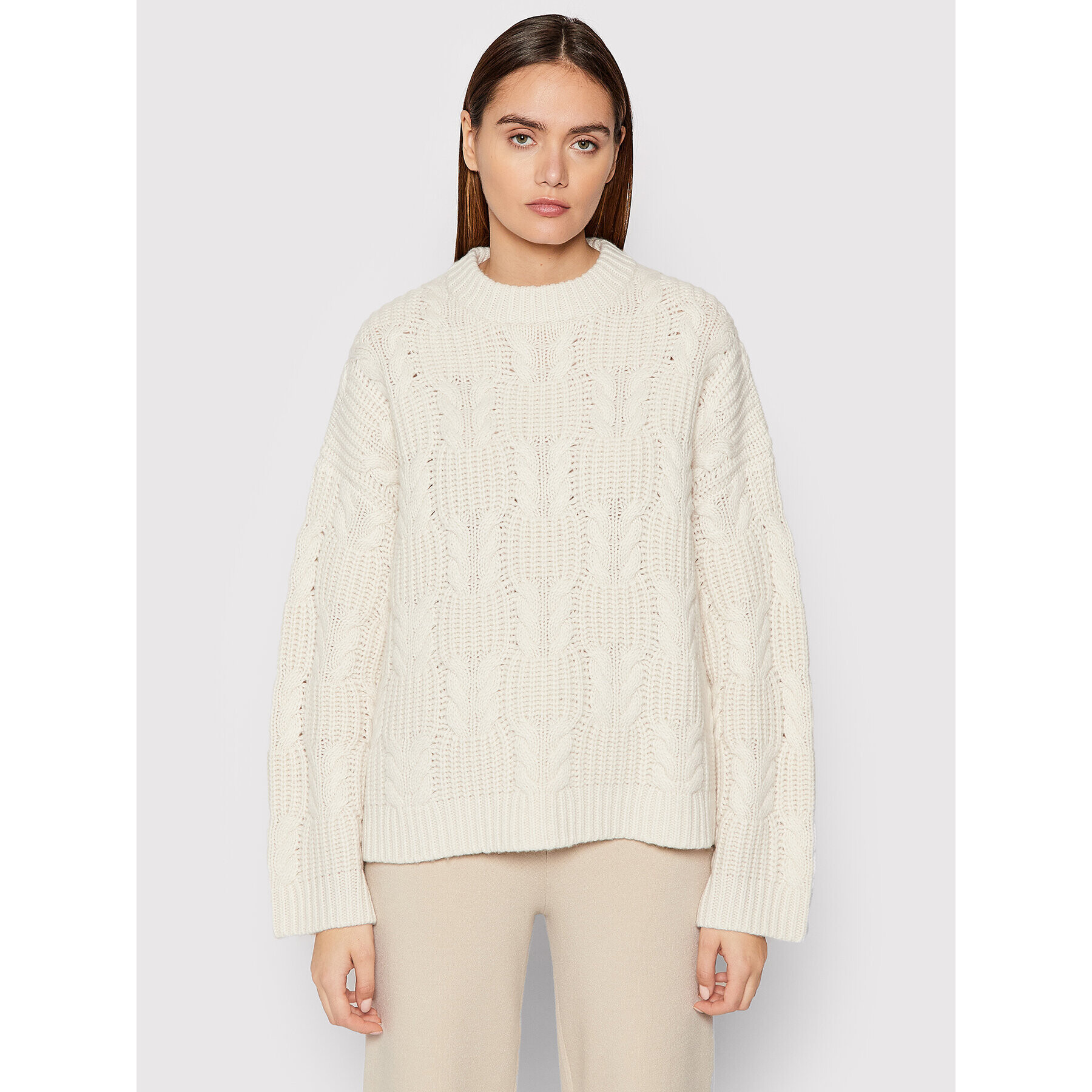 Samsøe Samsøe Sweater Kaya F21400032 Fehér Loose Fit - Pepit.hu