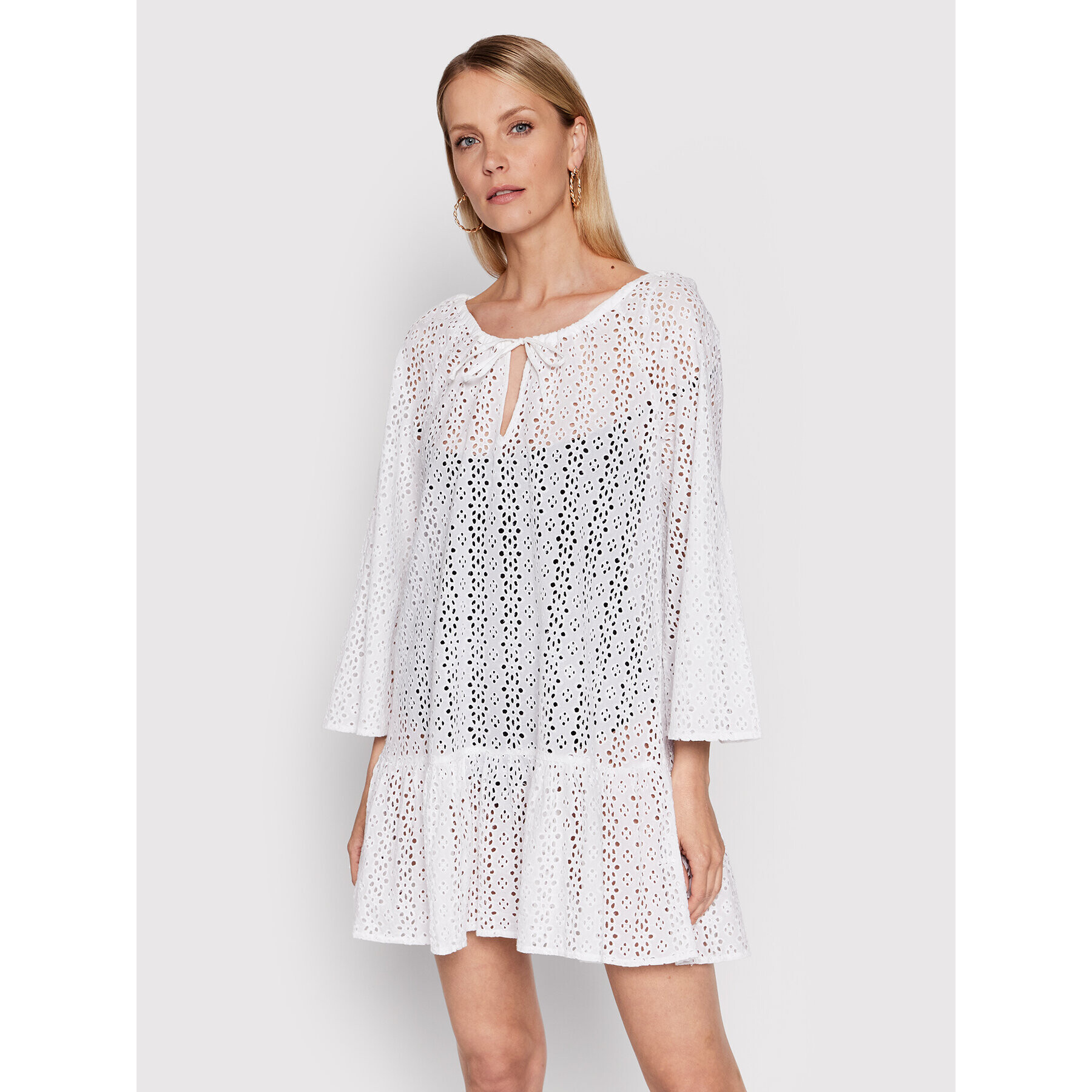 Seafolly Nyári ruha Broderie Anglaise 54700-CU Fehér Relaxed Fit - Pepit.hu