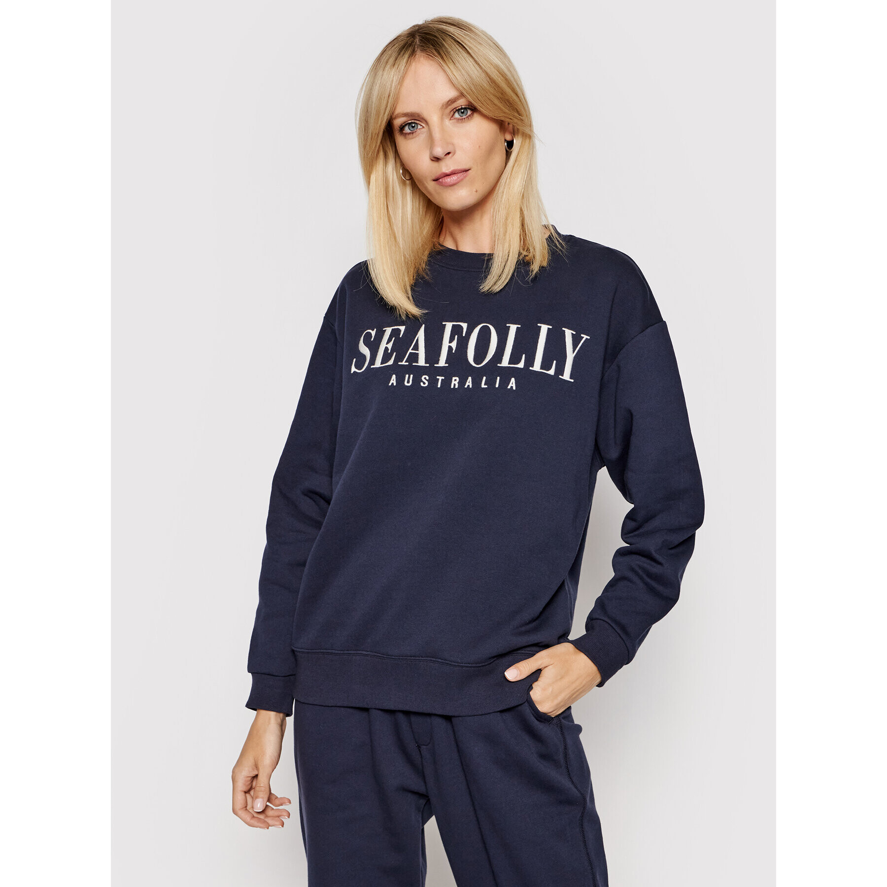 Seafolly Pulóver Leisure 54569 Sötétkék Regular Fit - Pepit.hu