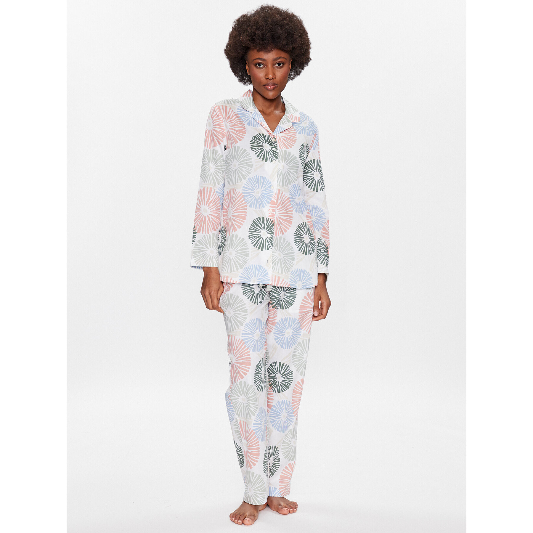 Seidensticker Pizsama Classic Woven Satin Pajama Set Színes Straight Fit - Pepit.hu