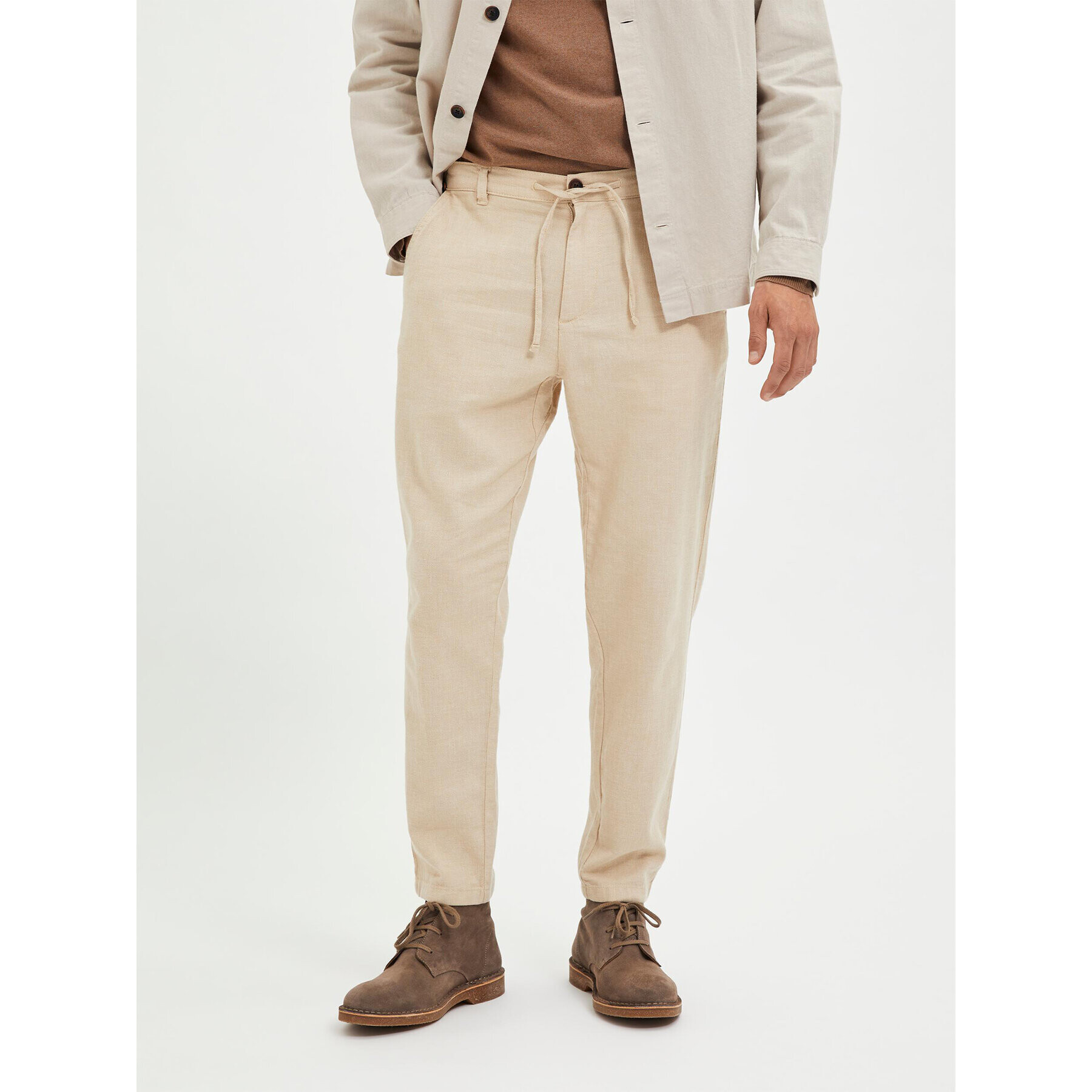 Selected Homme Chinos 16087636 Bézs Slim Tapered Fit - Pepit.hu