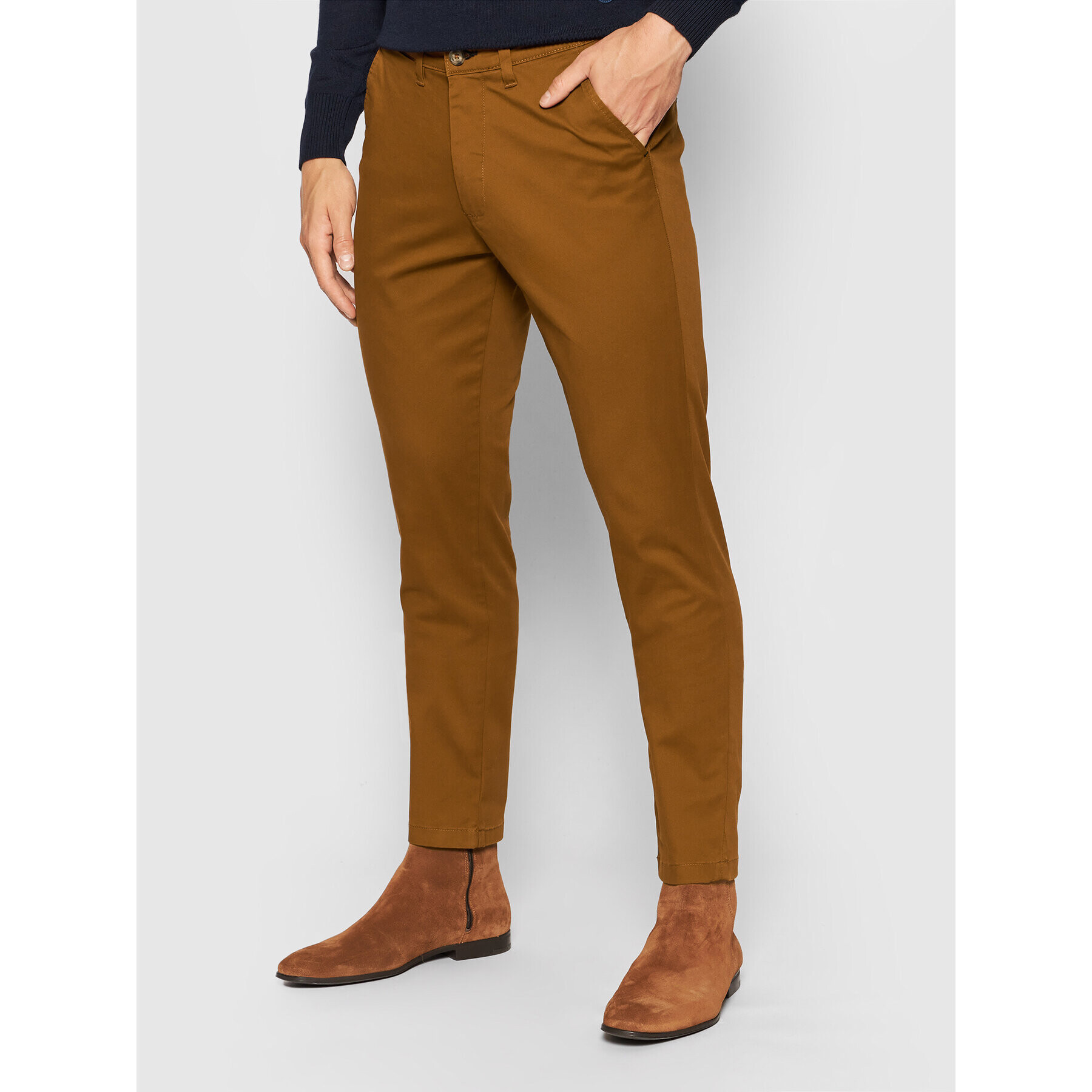 Selected Homme Chinos Miles 16074054 Barna Slim Fit - Pepit.hu