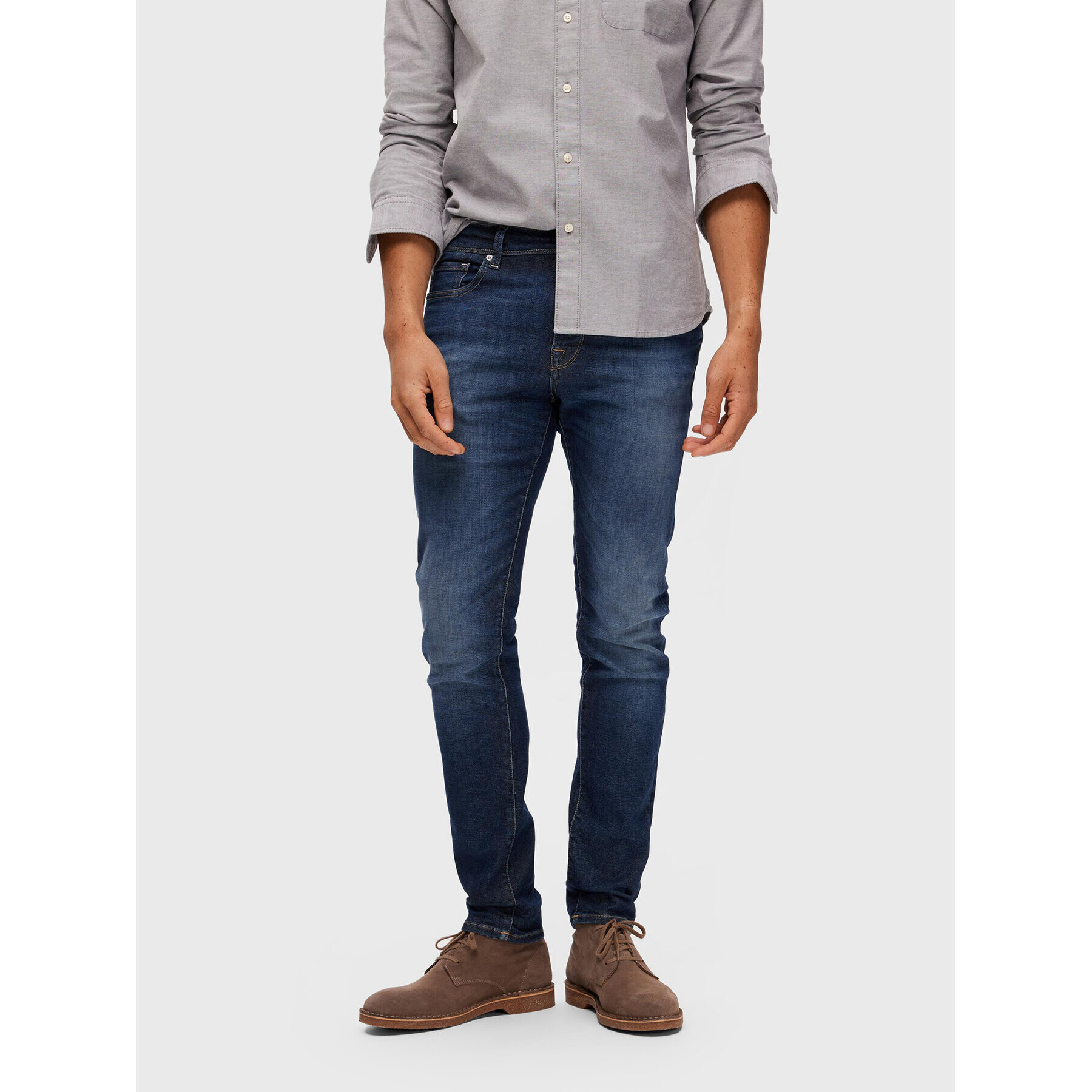 Selected Homme Farmer Leon 16088264 Sötétkék Slim Fit - Pepit.hu