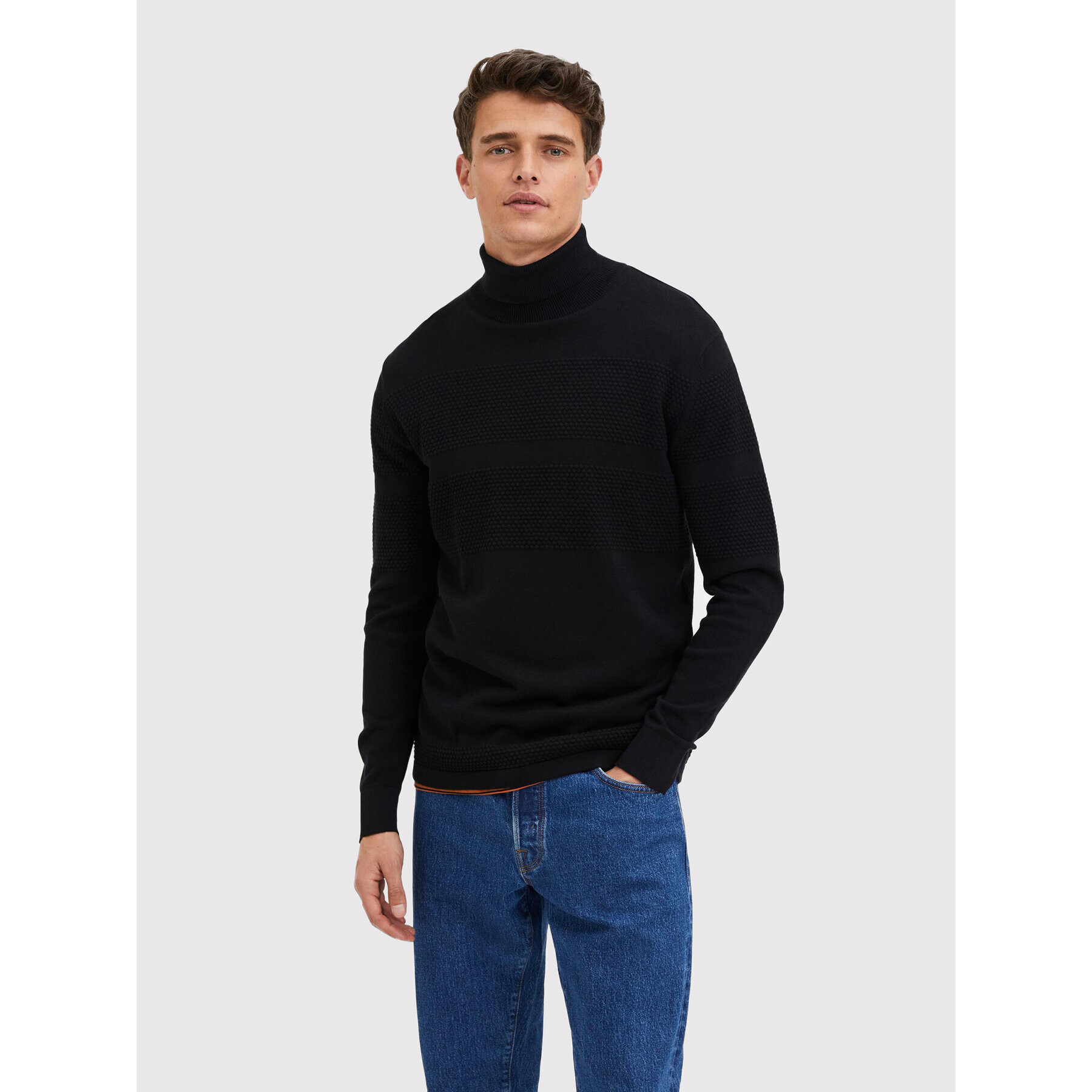 Selected Homme Garbó Maine 16084077 Fekete Regular Fit - Pepit.hu