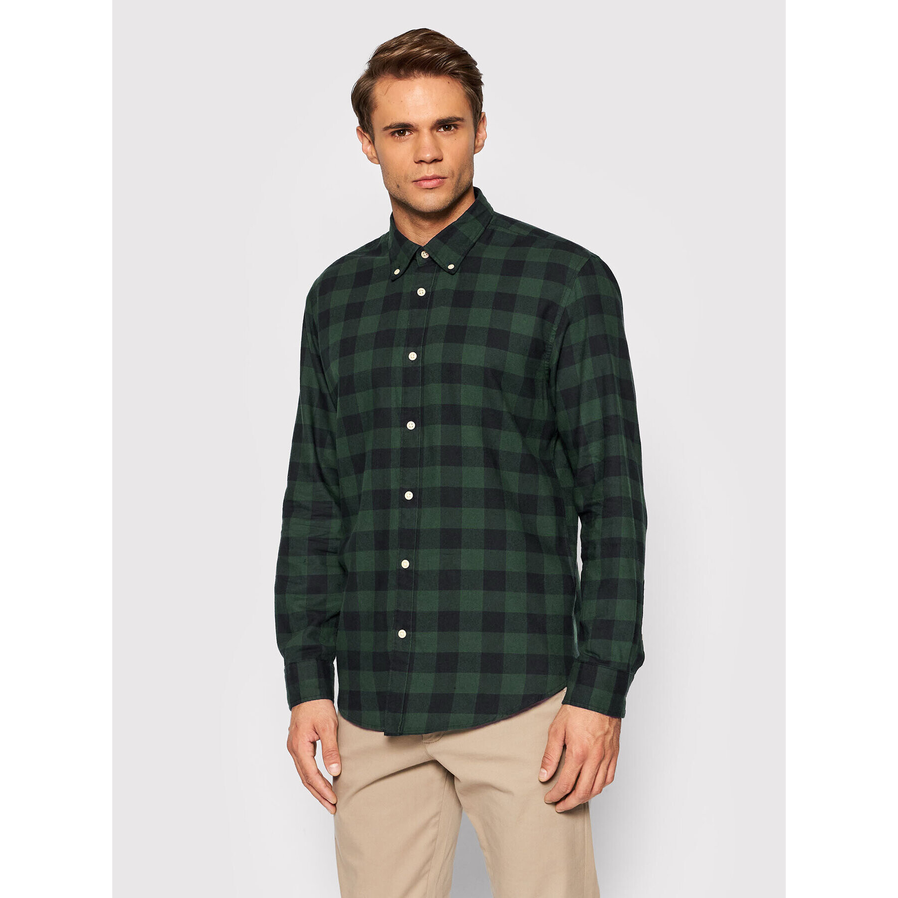 Selected Homme Ing Flannel 16074464 Sötétkék Slim Fit - Pepit.hu