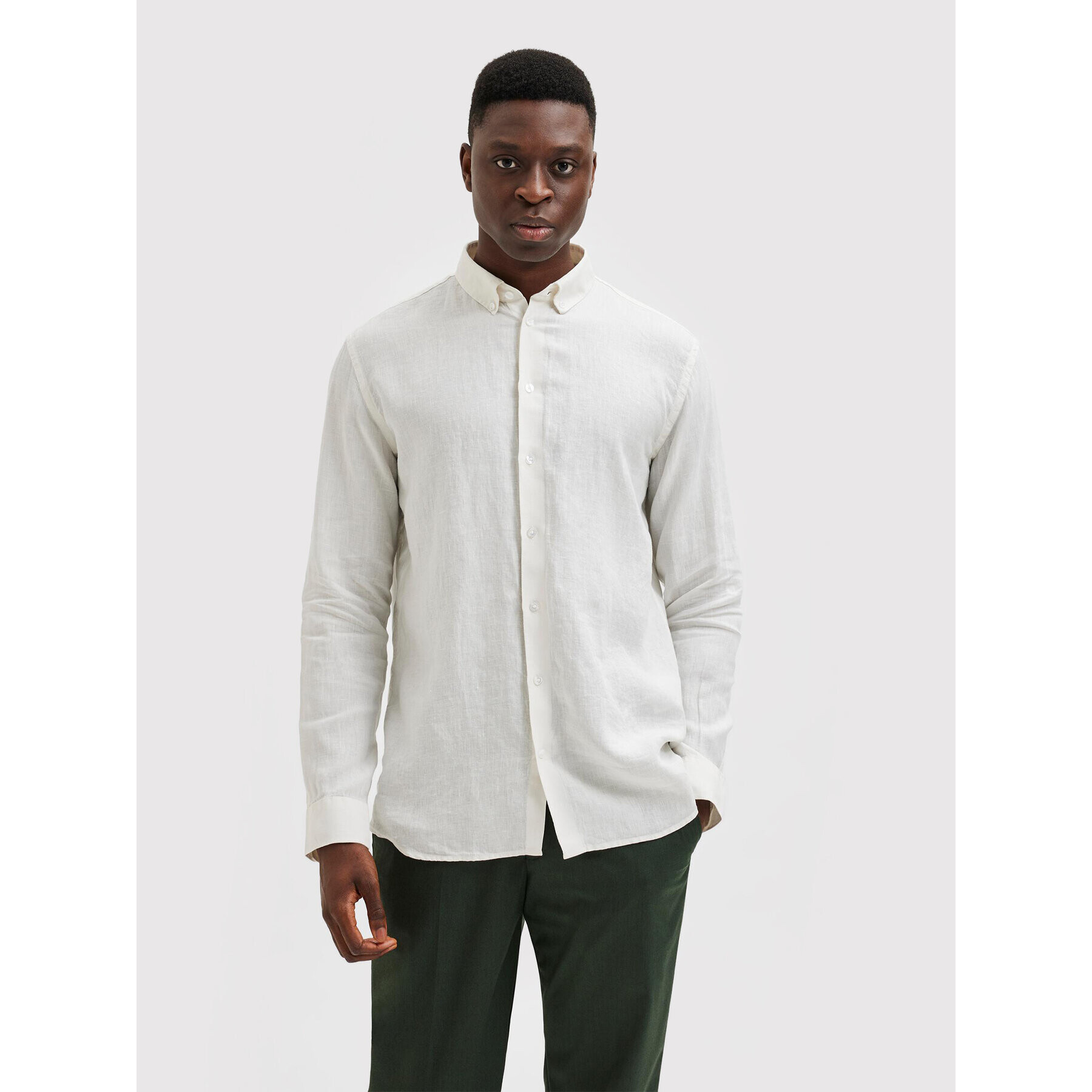 Selected Homme Ing Kylian 16083774 Fehér Regular Fit - Pepit.hu