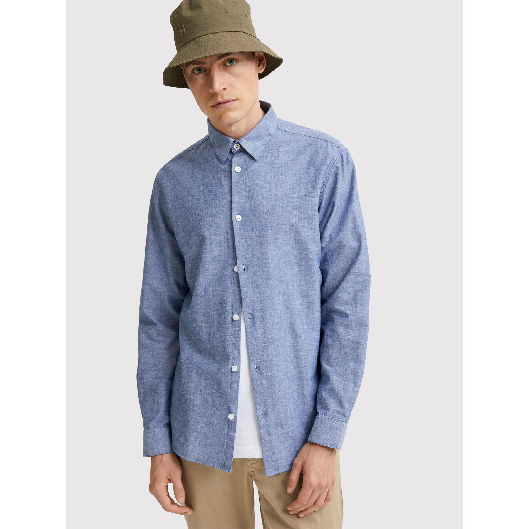 Selected Homme Ing New Linen 16079052 Kék Regular Fit - Pepit.hu