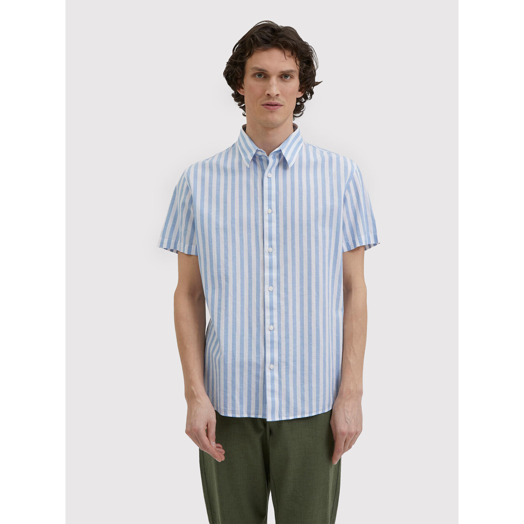 Selected Homme Ing New Linen 16079053 Kék Regular Fit - Pepit.hu